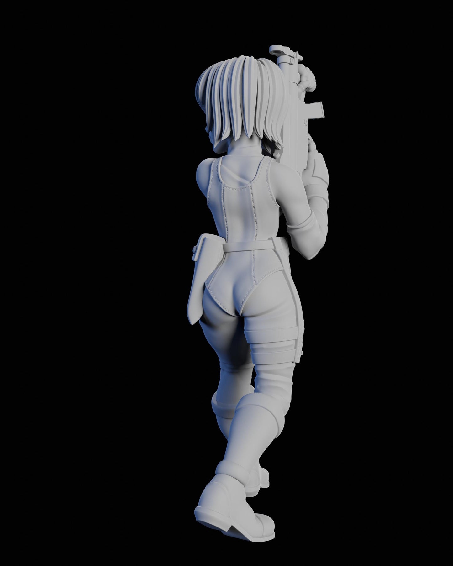 Dino Huntress Miniature - 28mm / 32mm / 36mm / 75mm - Ethan Savage Studios - Unpainted Resin Printed Figure for D&D, TTRPGs, and Board Games