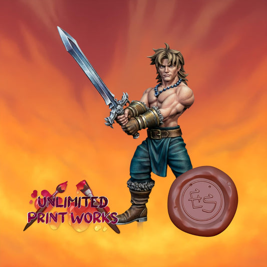 Marcus Miniature - 28mm / 32mm / 36mm / 75mm - Ethan Savage Studios - Unpainted Resin Printed Figure for D&D, TTRPGs, and Board Games