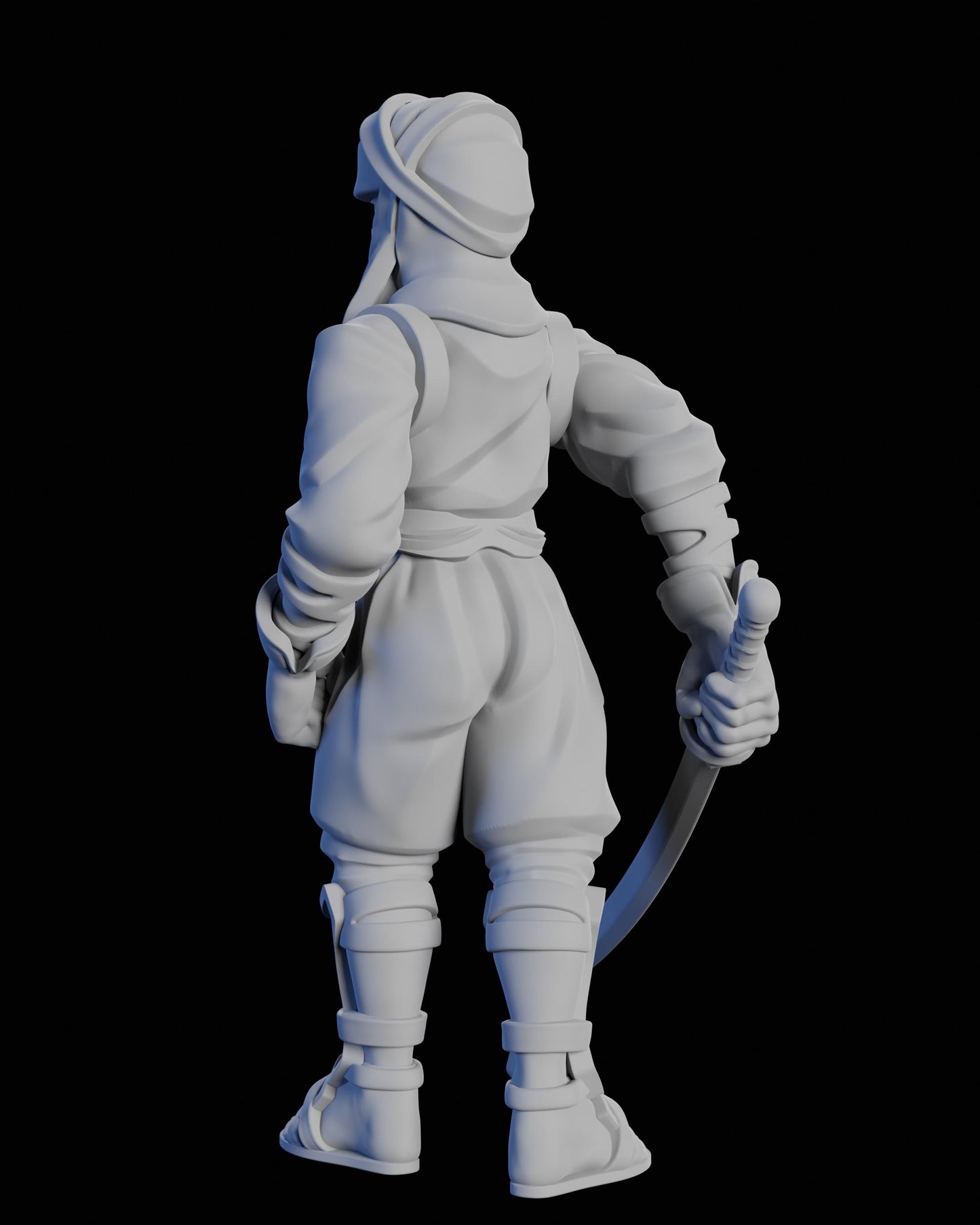 Ninja Miniature - 28mm / 32mm / 36mm / 75mm - Ethan Savage Studios - Unpainted Resin Printed Figure for D&D, TTRPGs, and Board Games