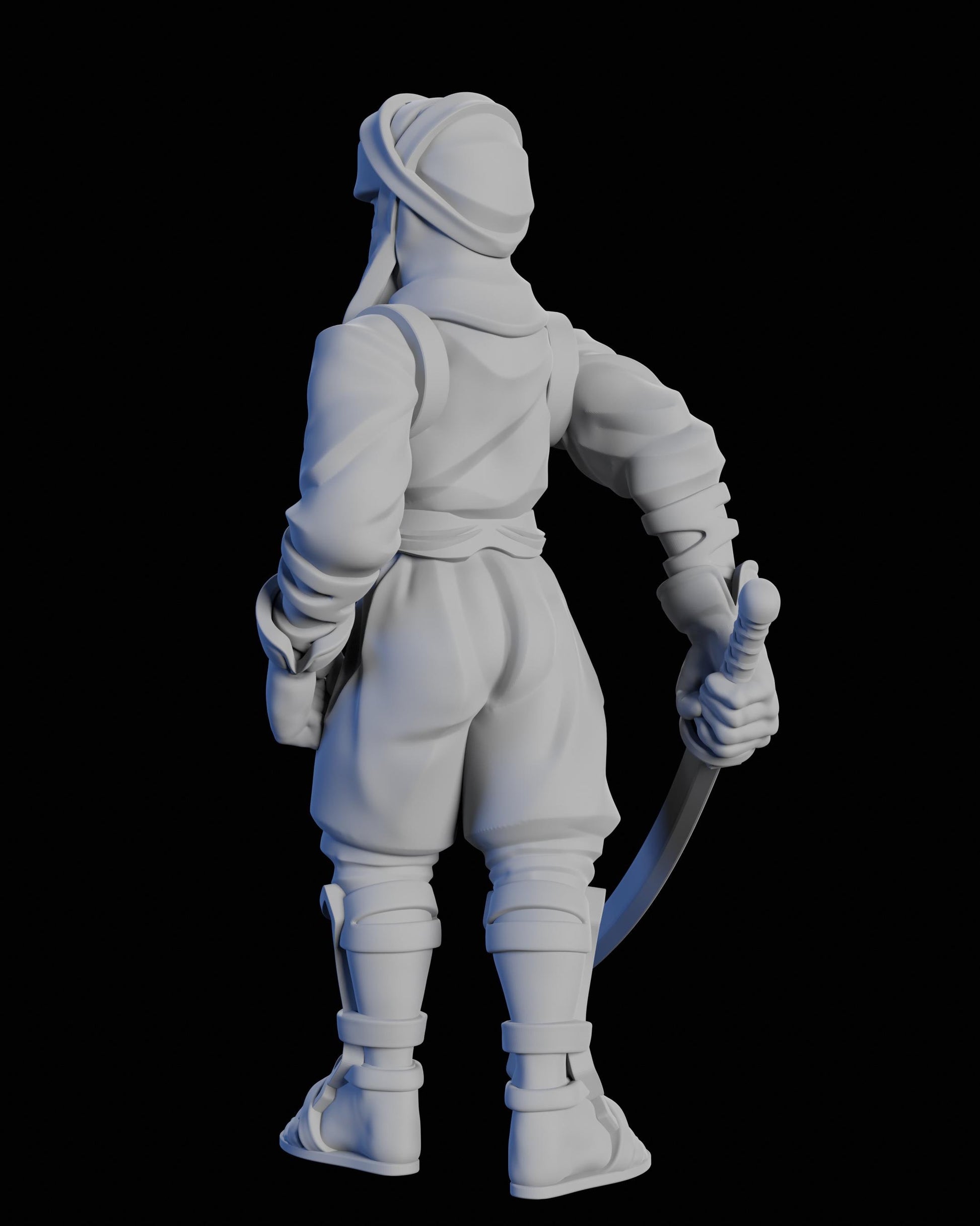 Ninja Miniature - 28mm / 32mm / 36mm / 75mm - Ethan Savage Studios - Unpainted Resin Printed Figure for D&D, TTRPGs, and Board Games