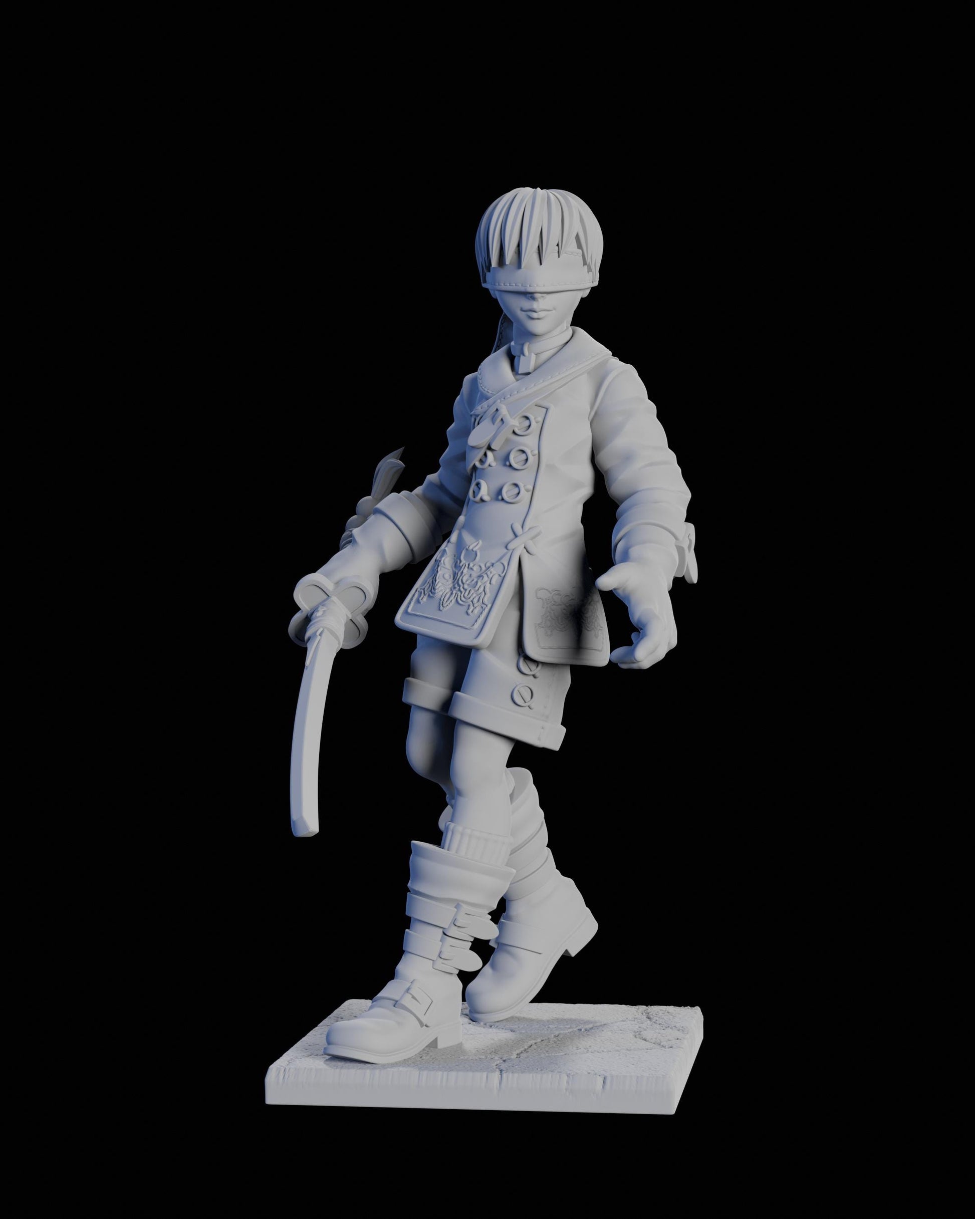 Neuf Sigma Miniature - 28mm / 32mm / 36mm / 75mm - Ethan Savage Studios - Unpainted Resin Printed Figure for D&D, TTRPGs, and Board Games