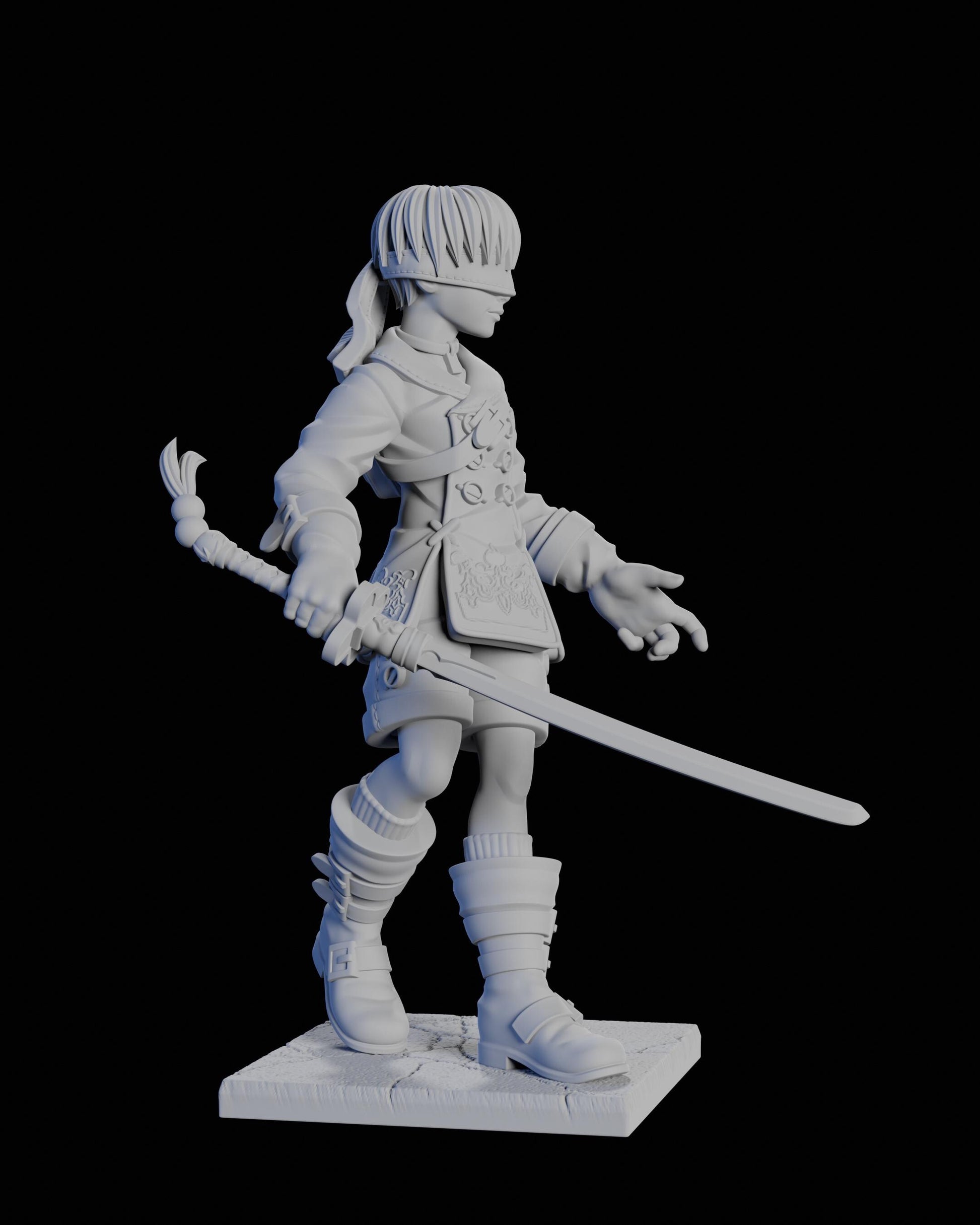 Neuf Sigma Miniature - 28mm / 32mm / 36mm / 75mm - Ethan Savage Studios - Unpainted Resin Printed Figure for D&D, TTRPGs, and Board Games