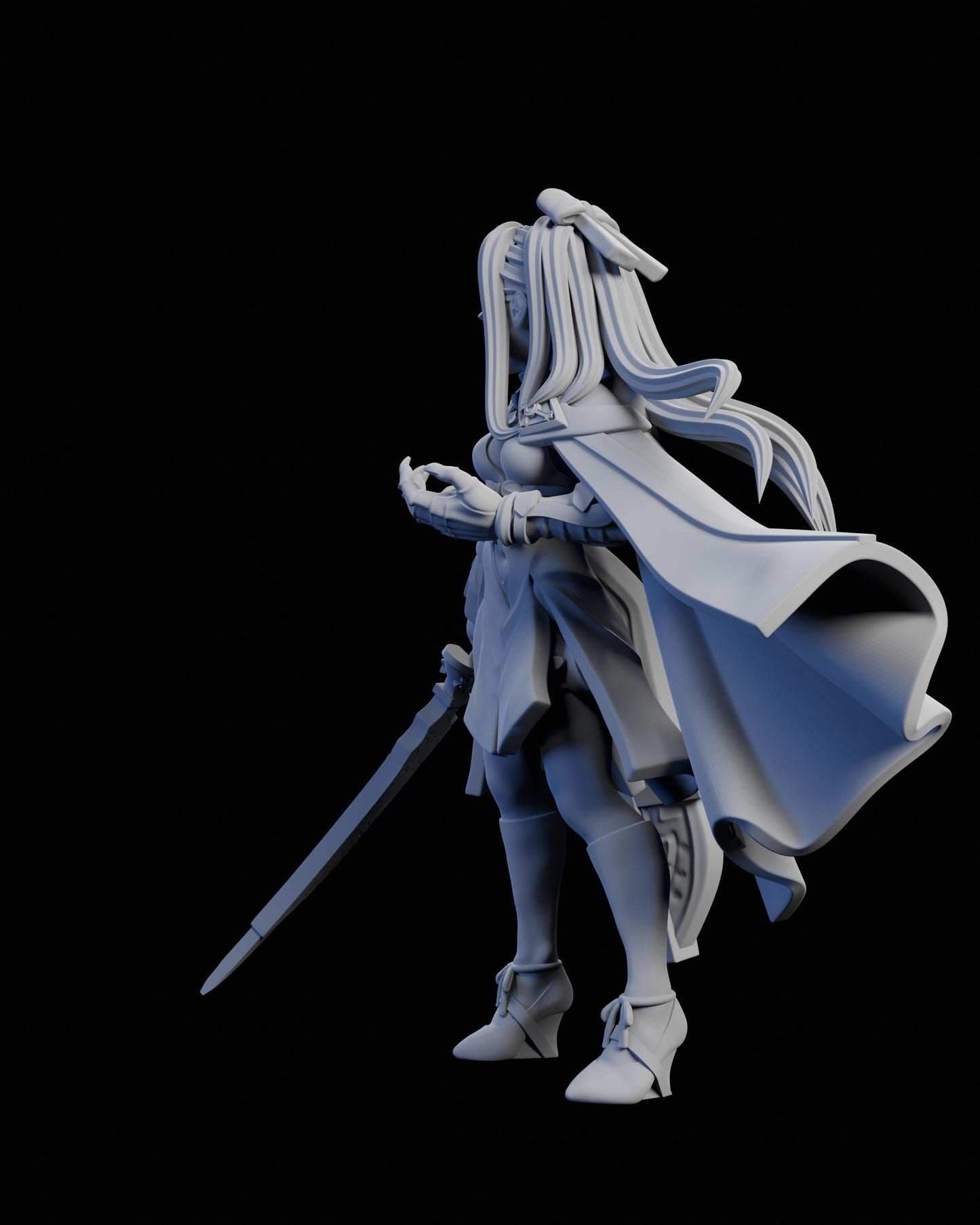Sister 0 Miniature - 28mm / 32mm / 36mm / 75mm - Ethan Savage Studios - Unpainted Resin Printed Figure for D&D, TTRPGs, and Board Games