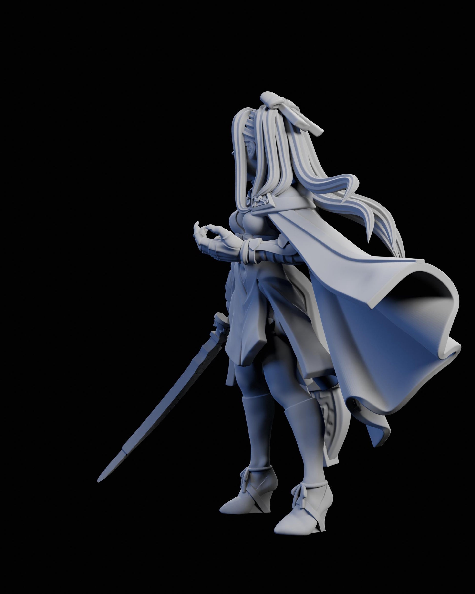 Sister 0 Miniature - 28mm / 32mm / 36mm / 75mm - Ethan Savage Studios - Unpainted Resin Printed Figure for D&D, TTRPGs, and Board Games
