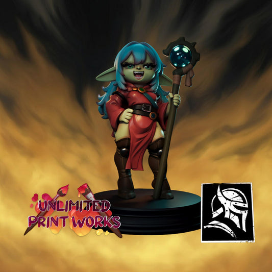 Florina Miniature (Standard & NSFW) - 28mm / 32mm / 36mm / 75mm - HardWitch Games - Resin Printed Figure for TTRPGs and Board Games