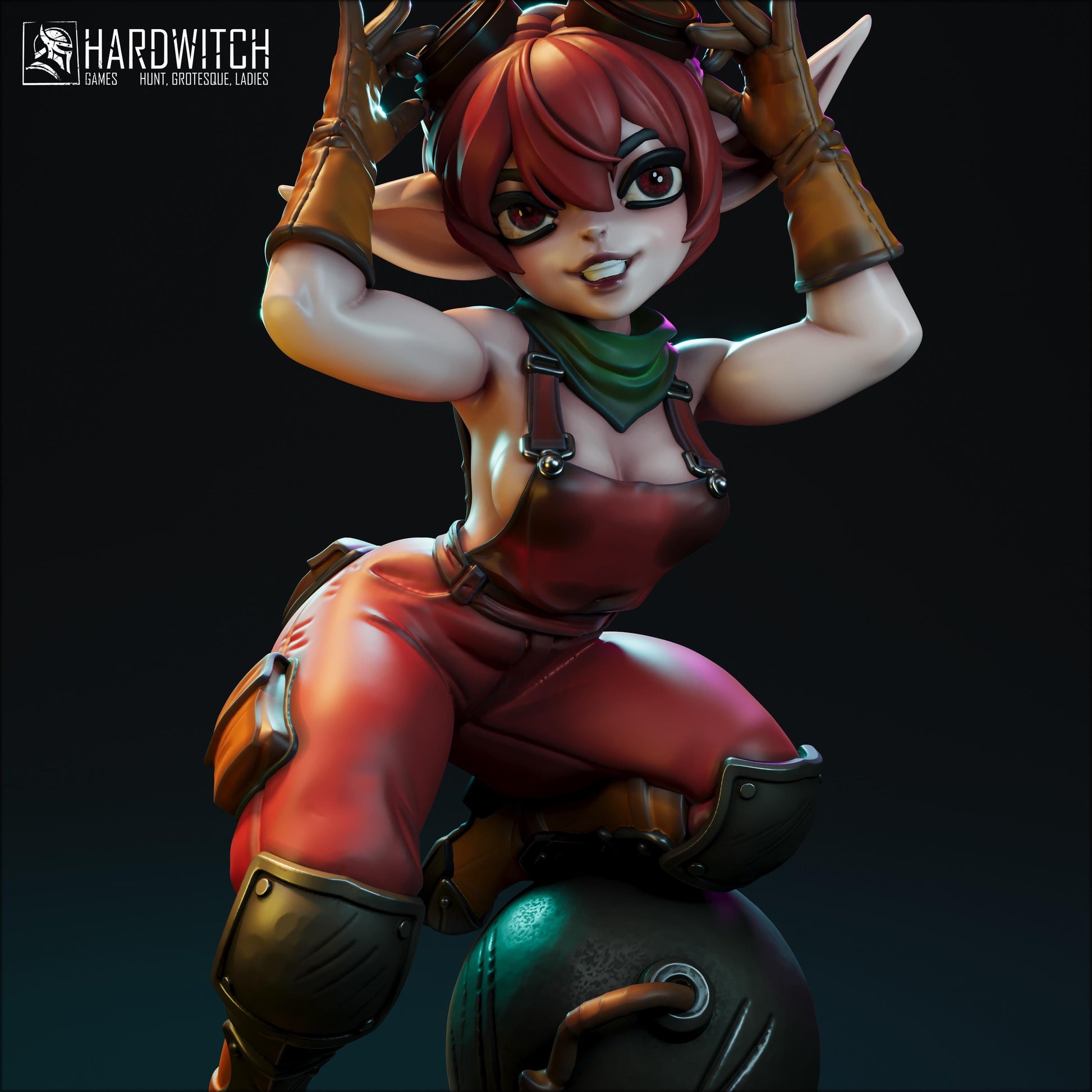 Geina Miniature (Standard & NSFW) - 28mm / 32mm / 36mm / 75mm - HardWitch Games - Resin Printed Figure for TTRPGs and Board Games