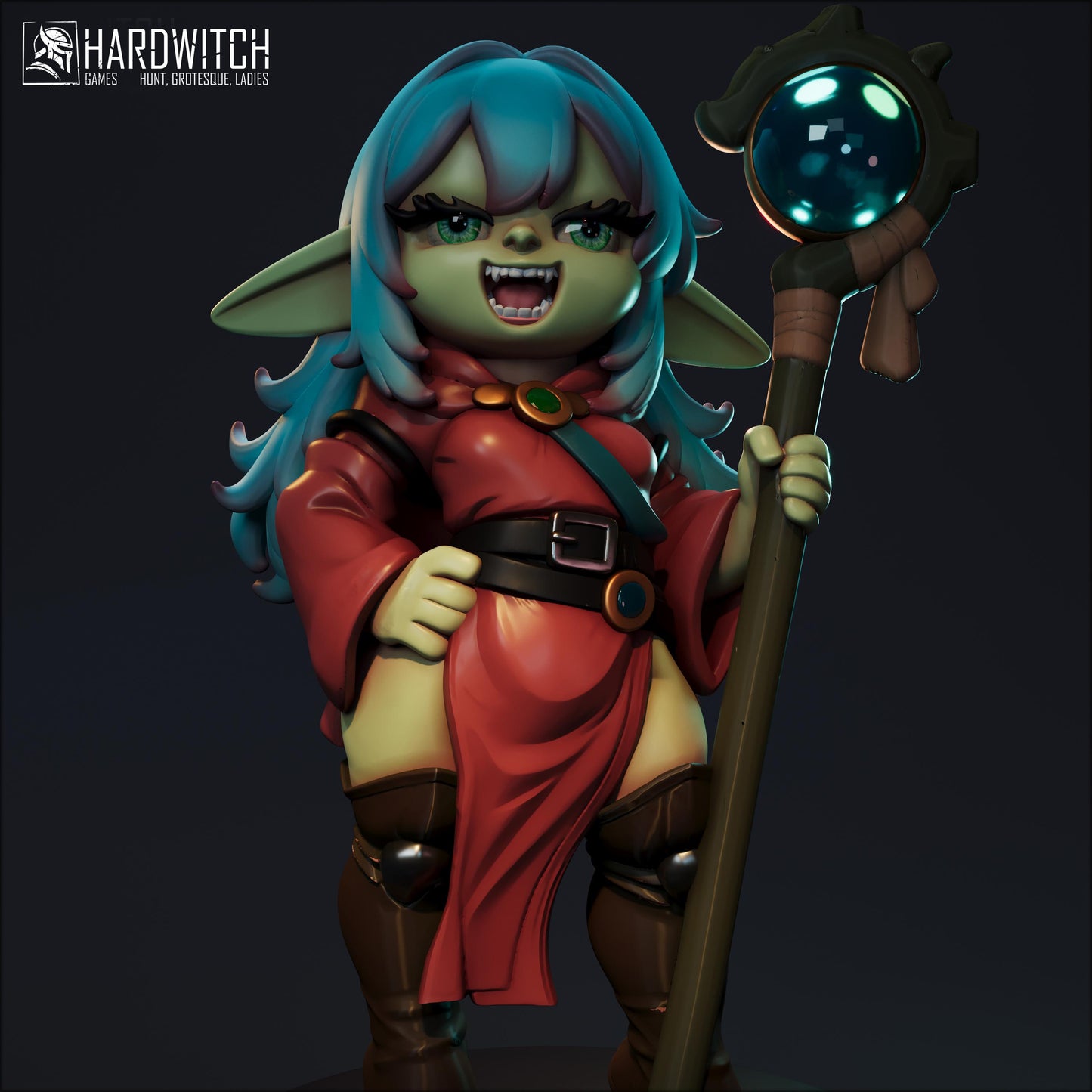 Florina Miniature (Standard & NSFW) - 28mm / 32mm / 36mm / 75mm - HardWitch Games - Resin Printed Figure for TTRPGs and Board Games
