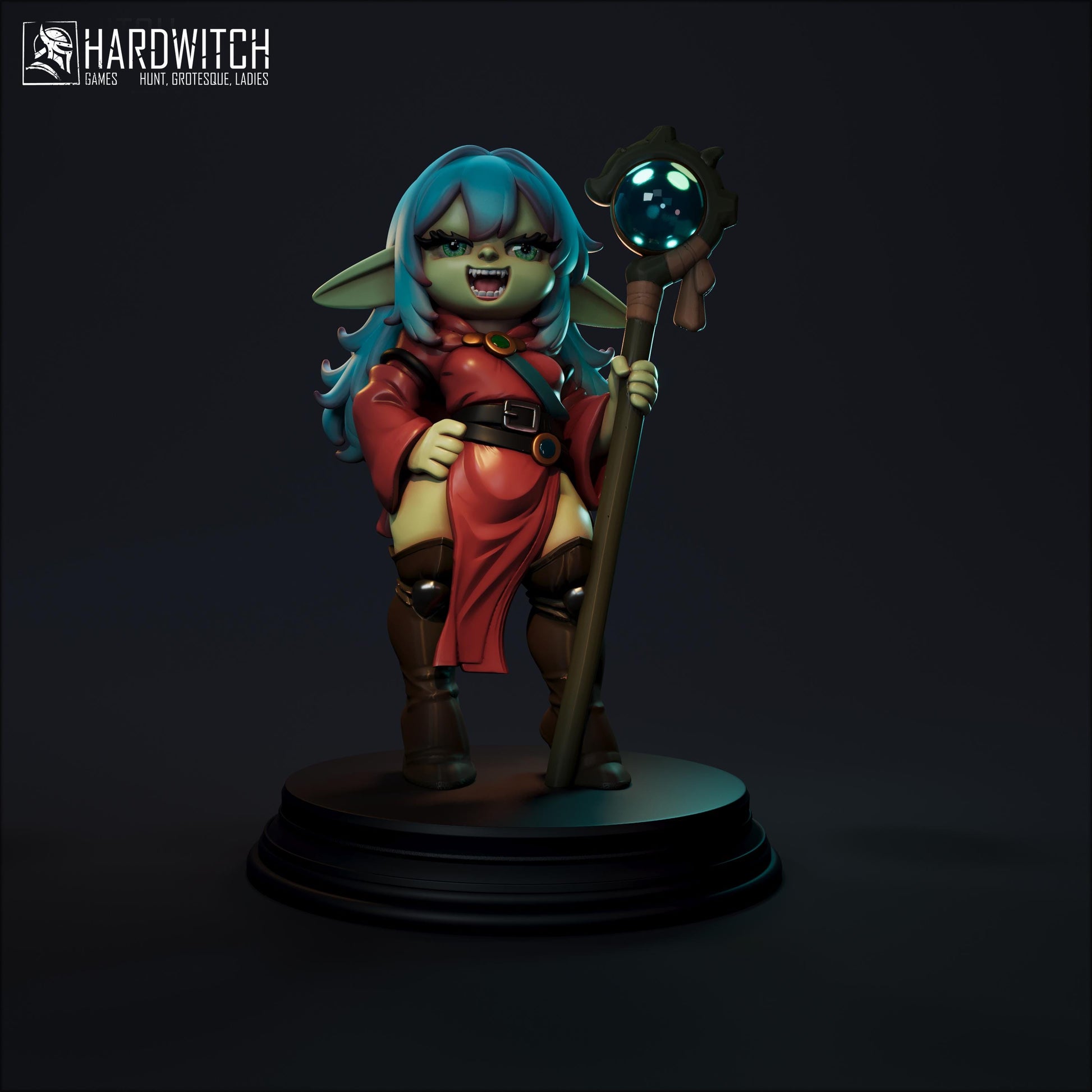 Florina Miniature (Standard & NSFW) - 28mm / 32mm / 36mm / 75mm - HardWitch Games - Resin Printed Figure for TTRPGs and Board Games