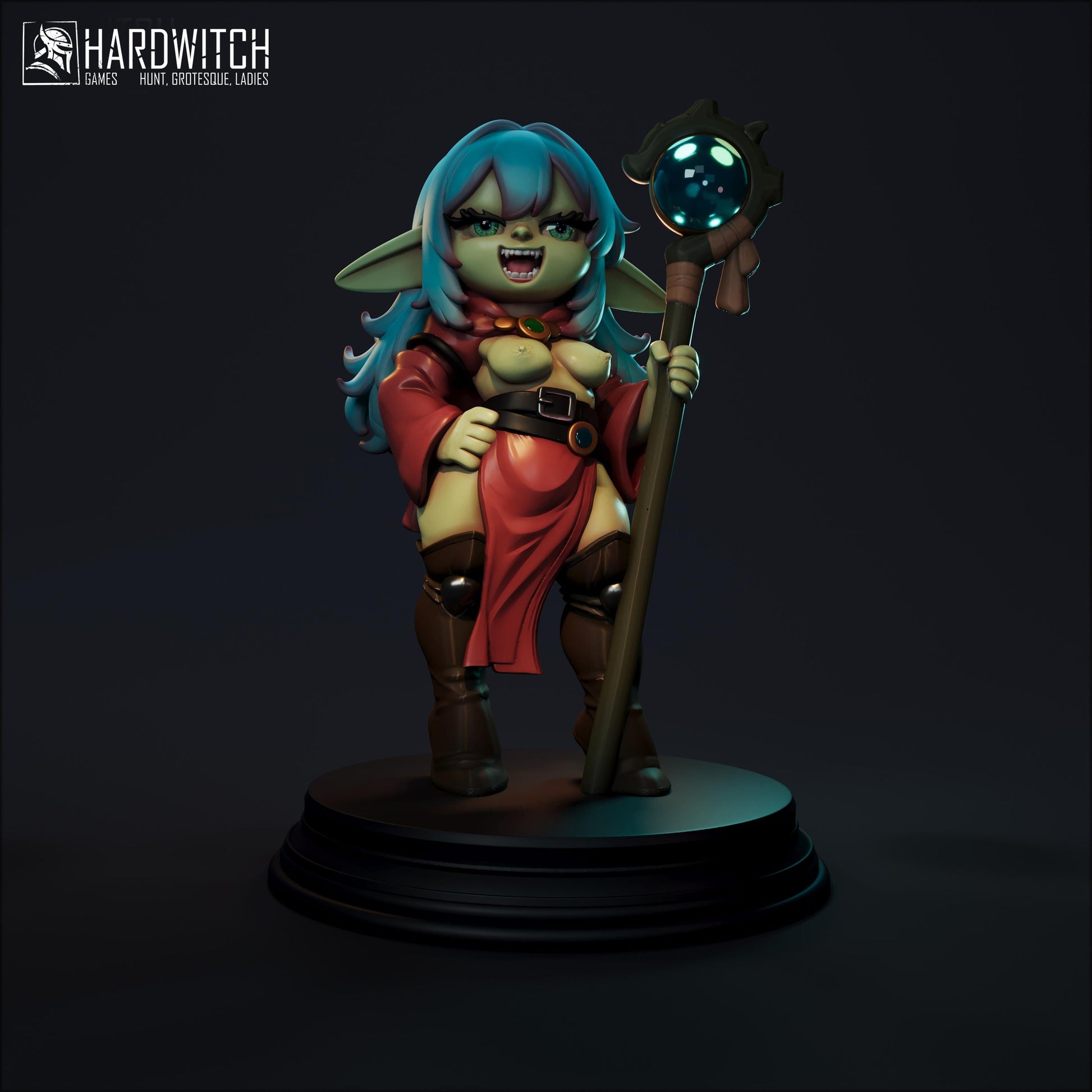 Florina Miniature (Standard & NSFW) - 28mm / 32mm / 36mm / 75mm - HardWitch Games - Resin Printed Figure for TTRPGs and Board Games