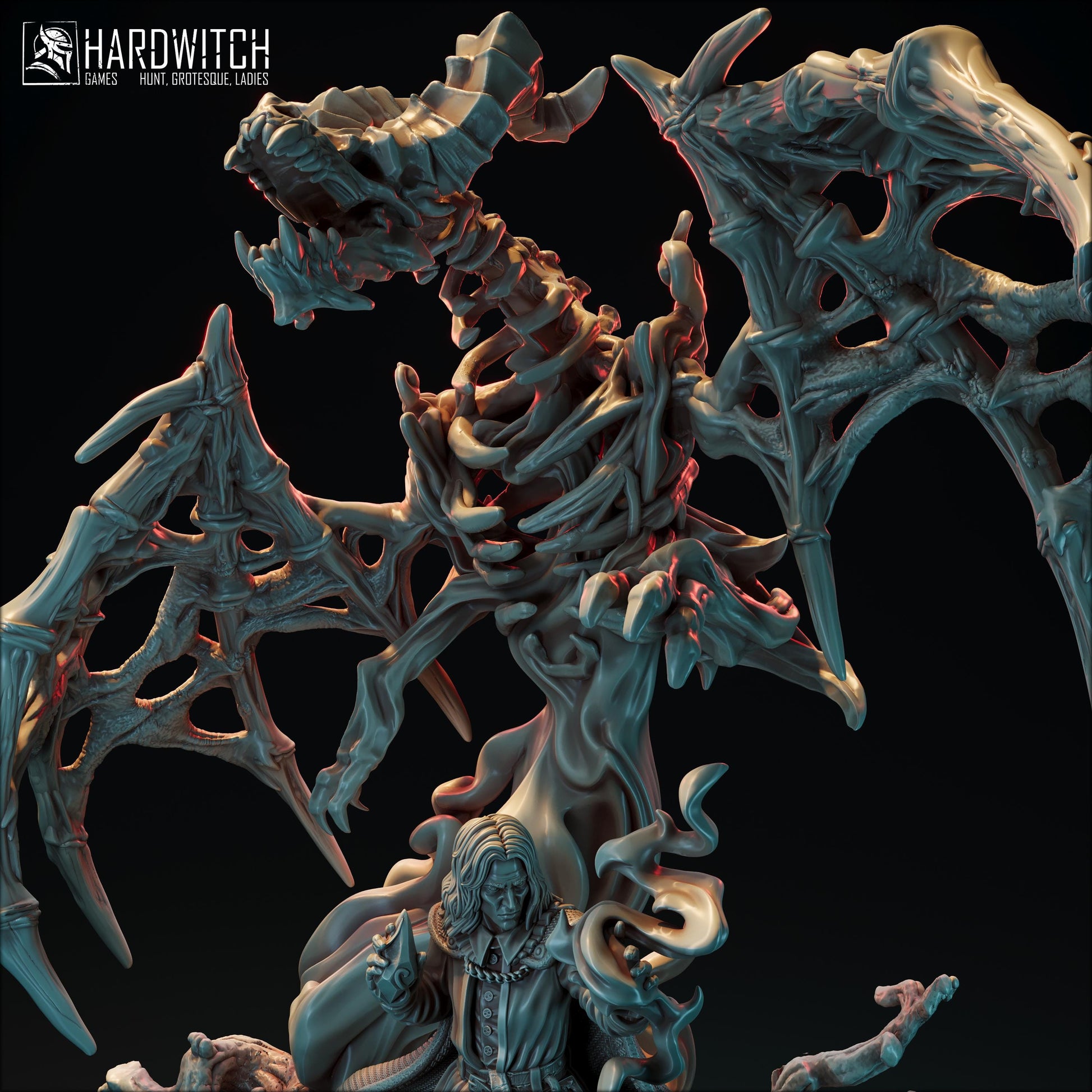 Necromancer Breaker Fog Miniature - 28mm / 32mm / 36mm - HardWitch Games - Resin Printed Figure for TTRPGs and Board Games