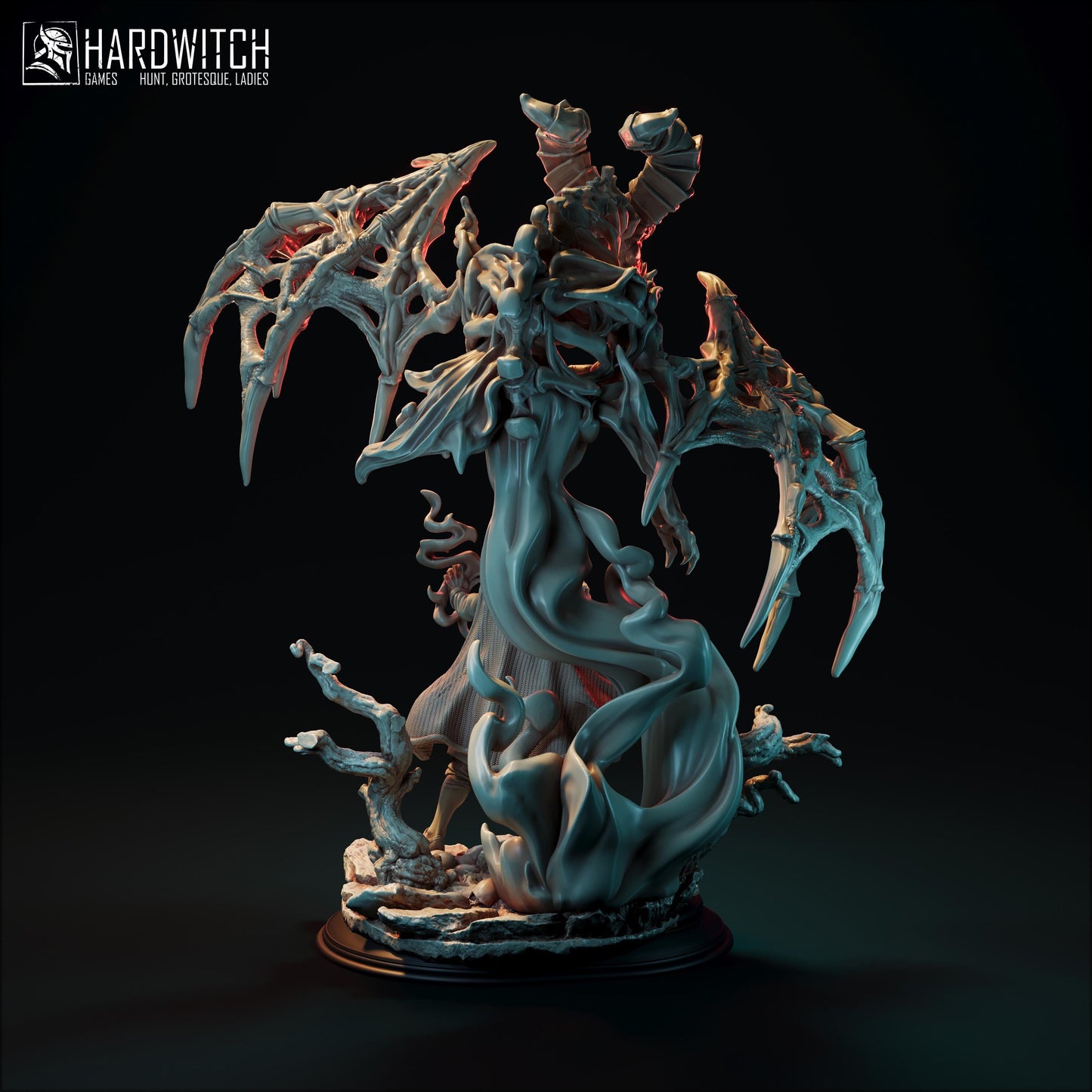 Necromancer Breaker Fog Miniature - 28mm / 32mm / 36mm - HardWitch Games - Resin Printed Figure for TTRPGs and Board Games