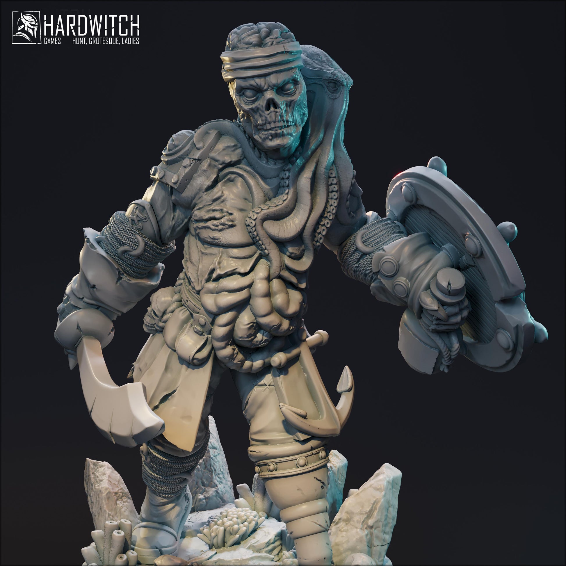 Death Keeper Miniature - 28mm / 32mm / 36mm / 75mm - HardWitch Games - Resin Printed Figure for TTRPGs and Board Games