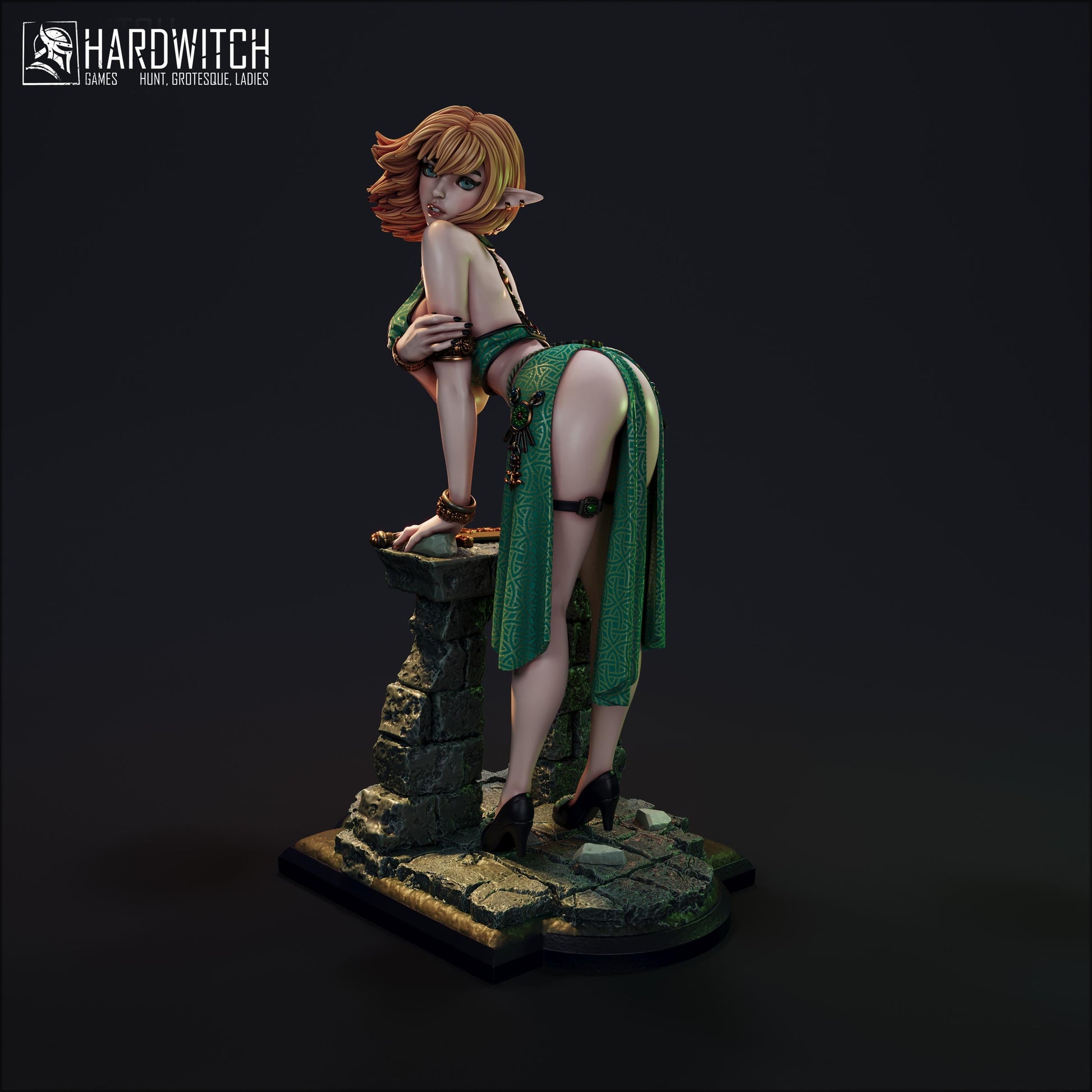 Maedel Amaria Miniature - 28mm / 32mm / 36mm / 75mm / 1:12 - HardWitch Games - Resin Printed Figure for D&D, TTRPGs, and Board Gaming