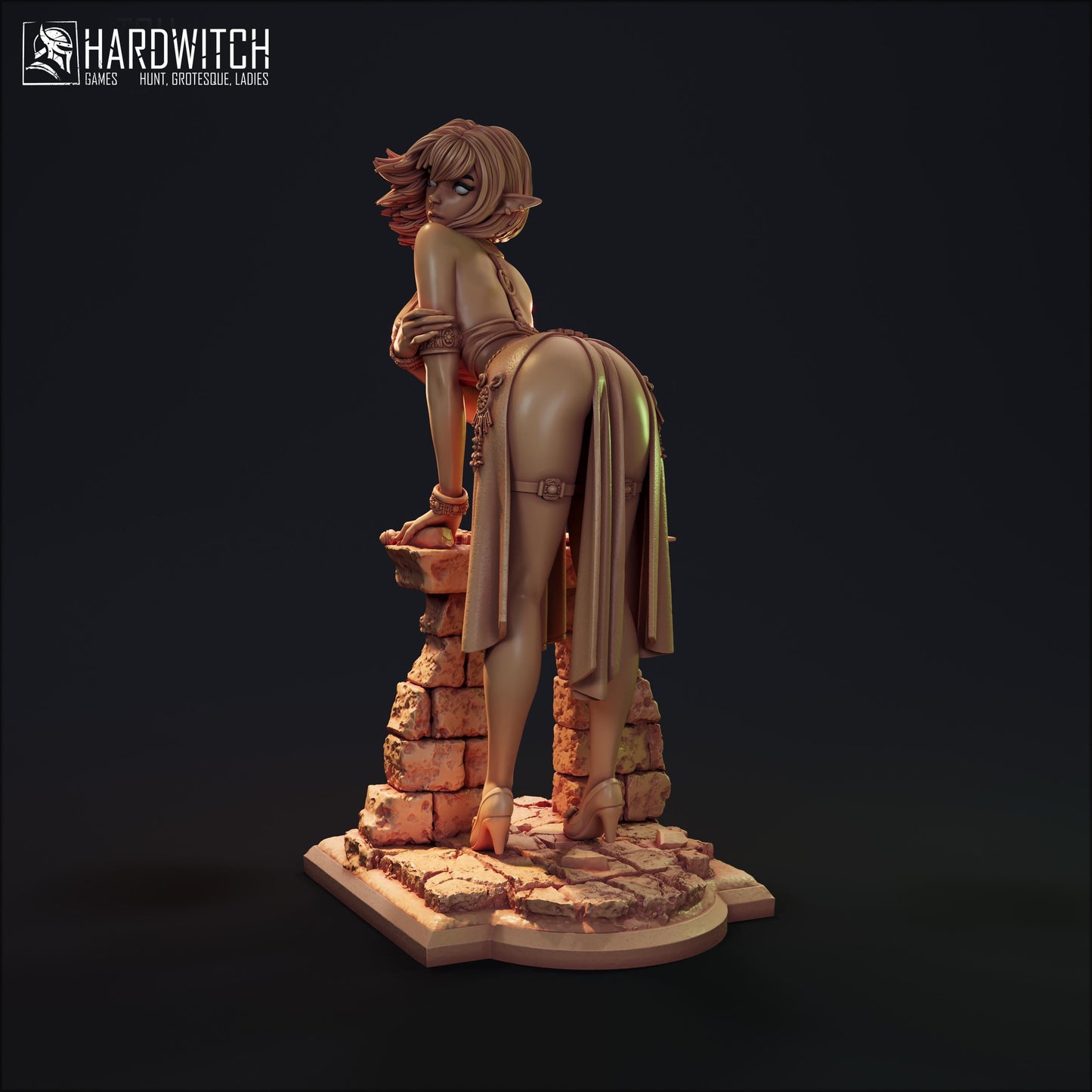 Maedel Amaria Miniature - 28mm / 32mm / 36mm / 75mm / 1:12 - HardWitch Games - Resin Printed Figure for D&D, TTRPGs, and Board Gaming