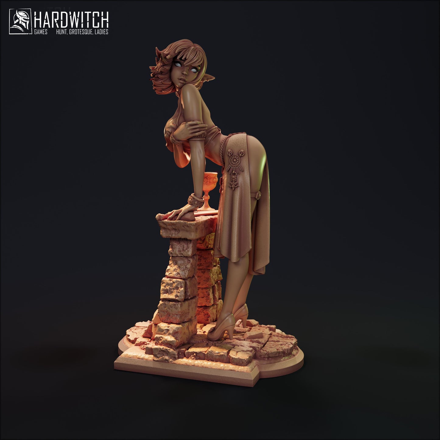 Maedel Amaria Miniature - 28mm / 32mm / 36mm / 75mm / 1:12 - HardWitch Games - Resin Printed Figure for D&D, TTRPGs, and Board Gaming