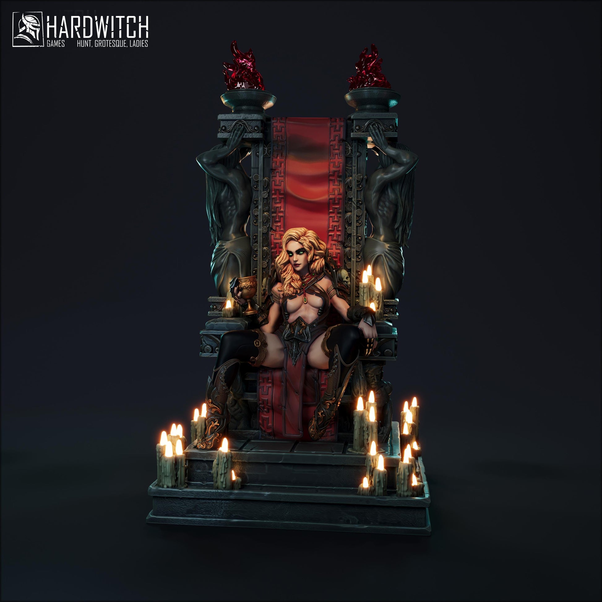 Militael Whitemoon Miniature - 28mm / 32mm / 36mm / 75mm - HardWitch Games - Resin Printed Figure for D&D, TTRPGs, and Board Gaming