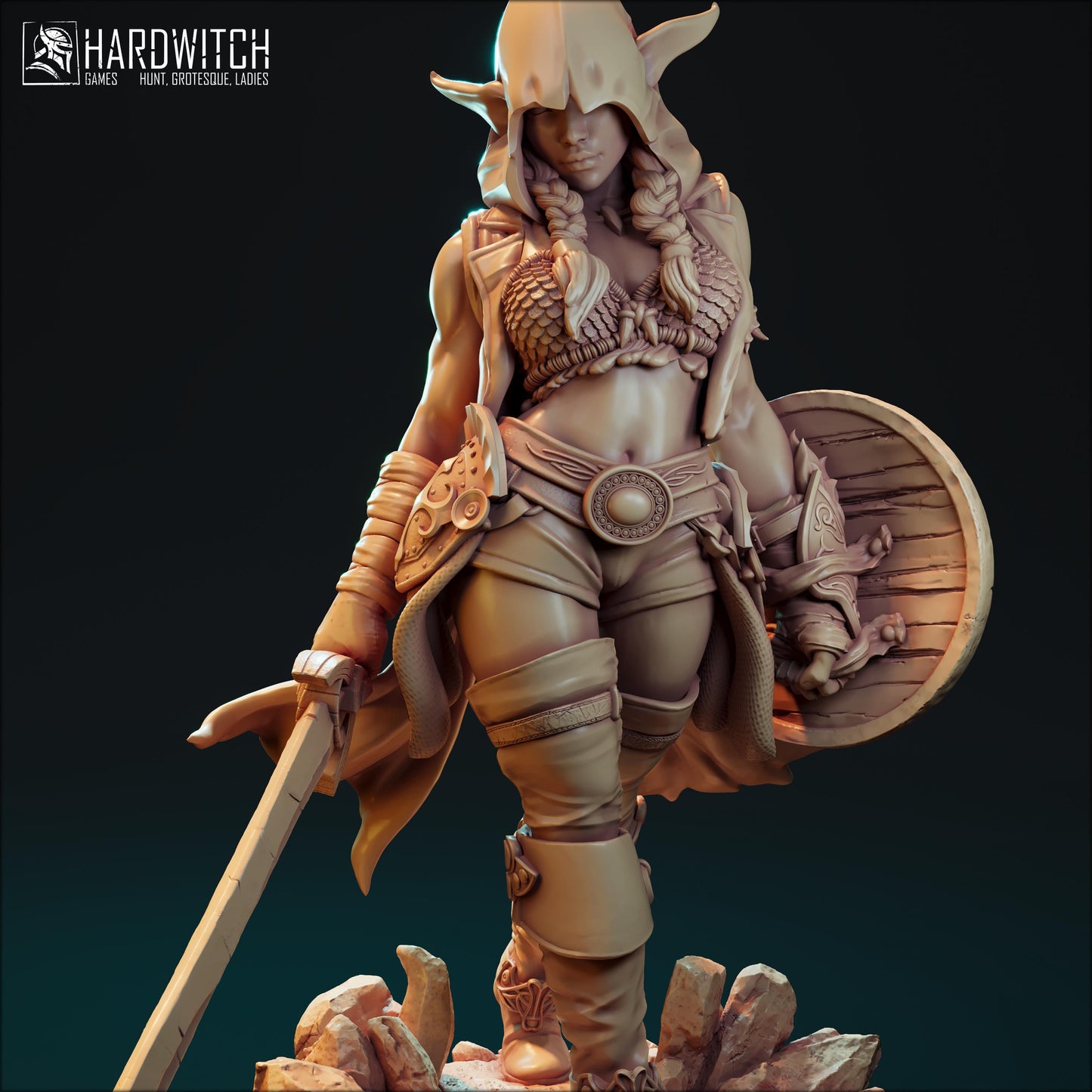 Orpherin Traceless Miniature - 28mm / 32mm / 36mm / 75mm - HardWitch Games - Resin Printed Figure for TTRPGs and Board Games
