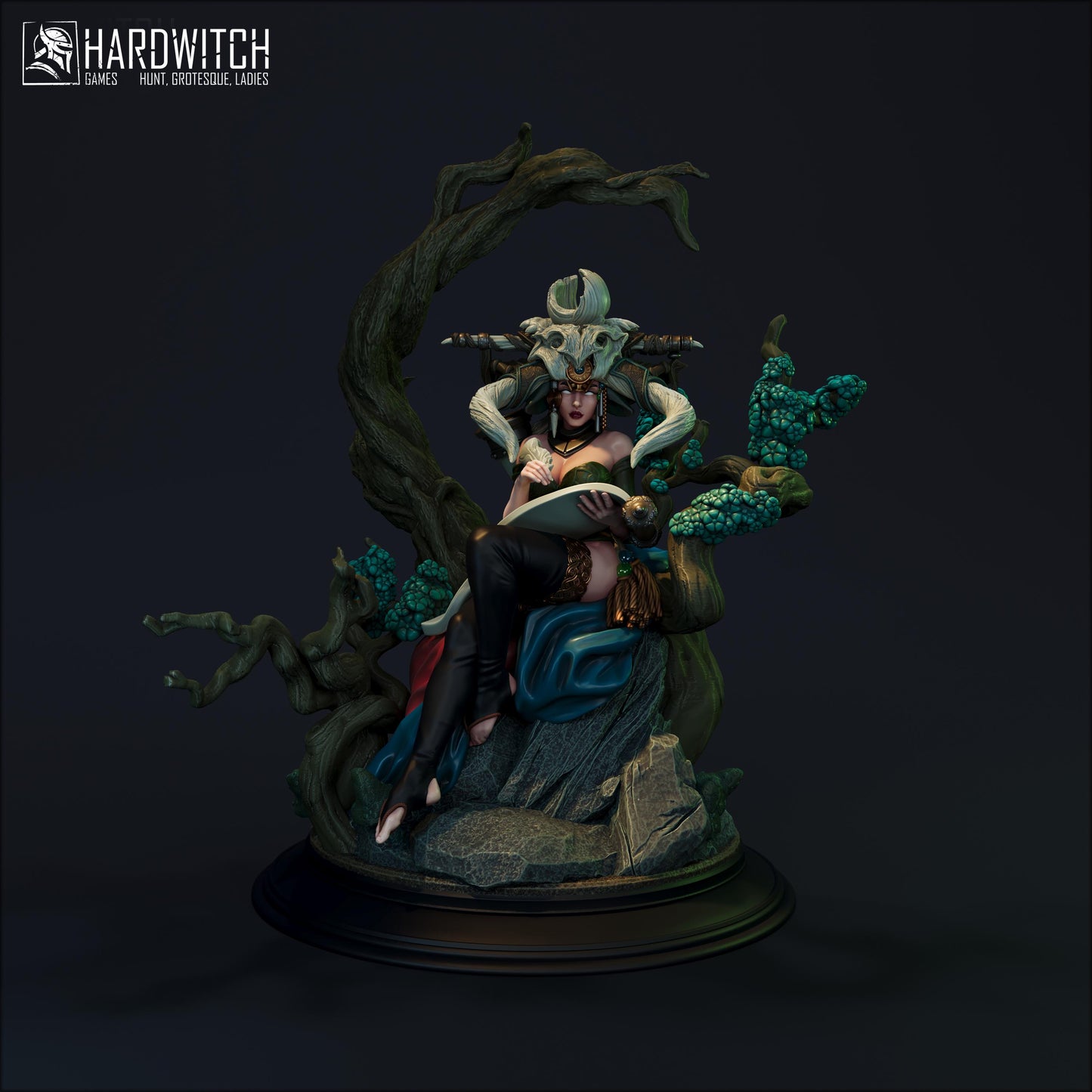Tuoaleen Prophetess Miniature - 28mm / 32mm / 36mm / 75mm - HardWitch Games - Resin Printed Figure for D&D, TTRPGs, and Board Gaming
