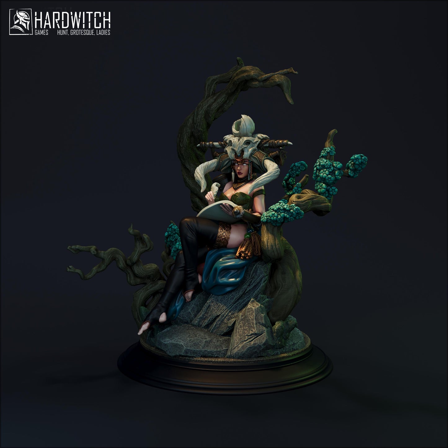 Tuoaleen Prophetess Miniature - 28mm / 32mm / 36mm / 75mm - HardWitch Games - Resin Printed Figure for D&D, TTRPGs, and Board Gaming