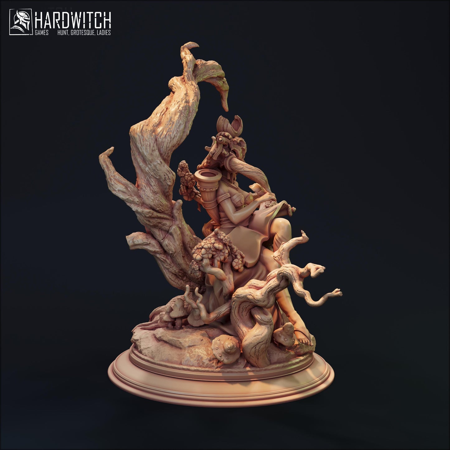Tuoaleen Prophetess Miniature - 28mm / 32mm / 36mm / 75mm - HardWitch Games - Resin Printed Figure for D&D, TTRPGs, and Board Gaming