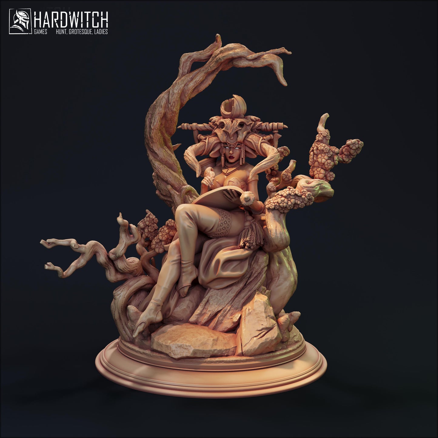 Tuoaleen Prophetess Miniature - 28mm / 32mm / 36mm / 75mm - HardWitch Games - Resin Printed Figure for D&D, TTRPGs, and Board Gaming