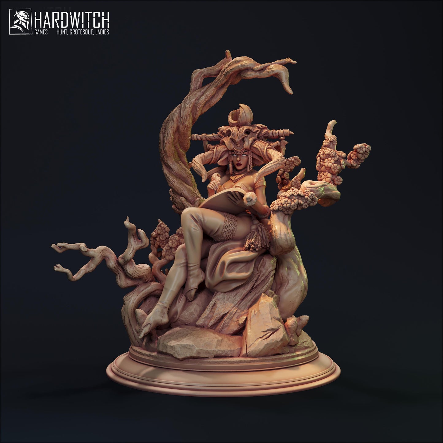 Tuoaleen Prophetess Miniature - 28mm / 32mm / 36mm / 75mm - HardWitch Games - Resin Printed Figure for D&D, TTRPGs, and Board Gaming