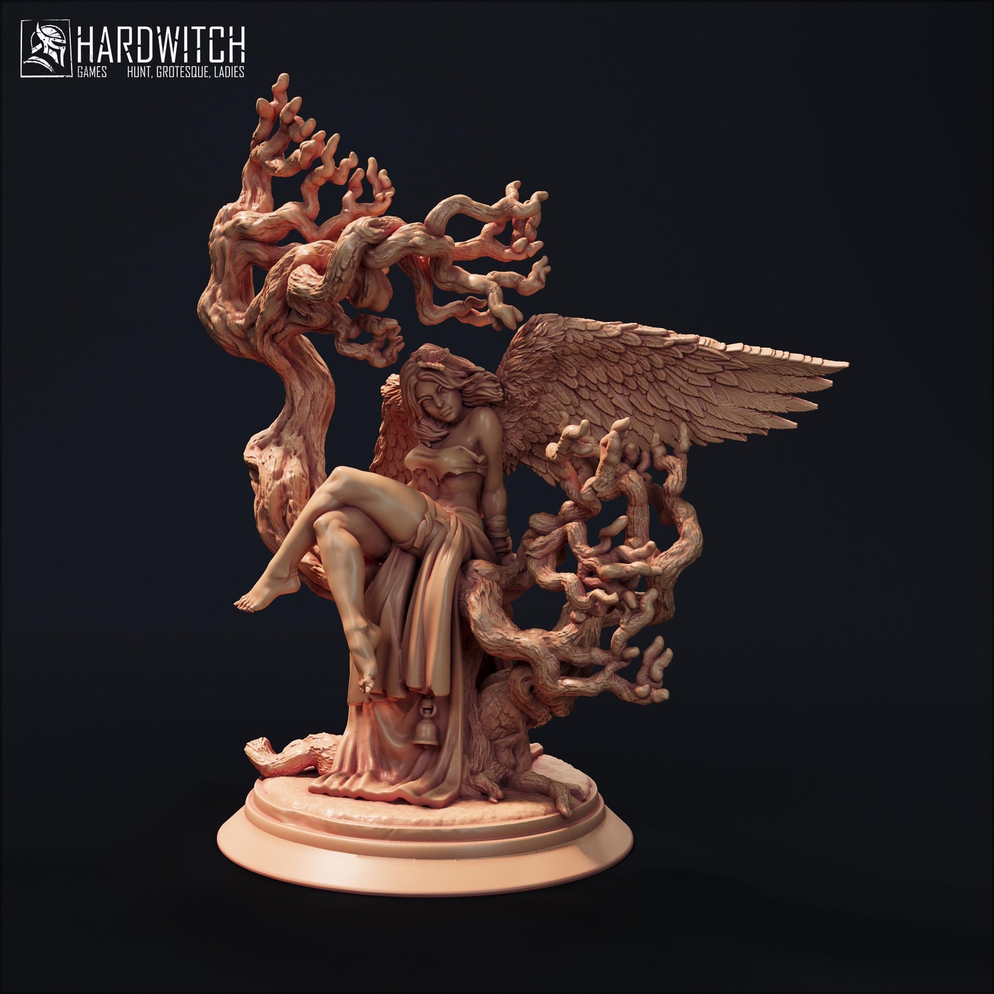 Vaiin Windweaver Miniature - 28mm / 32mm / 36mm / 75mm - HardWitch Games - Resin Printed Figure for D&D, TTRPGs, and Board Gaming