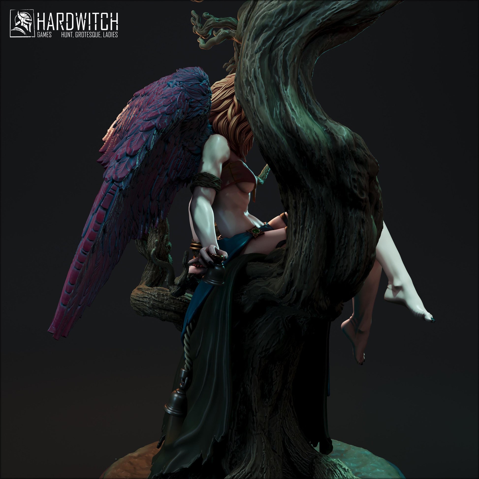 Vaiin Windweaver Miniature - 28mm / 32mm / 36mm / 75mm - HardWitch Games - Resin Printed Figure for D&D, TTRPGs, and Board Gaming