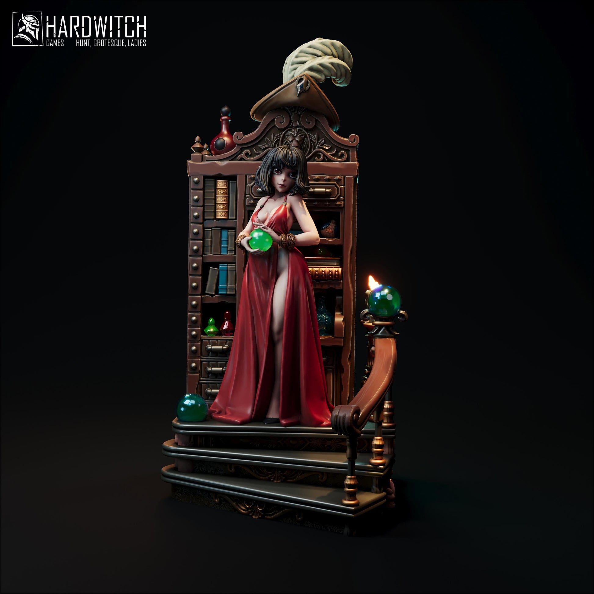Vaitrin Morn Miniature (Standard & NSFW) - 28mm / 32mm / 36mm / 75mm - HardWitch Games - Resin Printed Figure for TTRPGs and Board Games