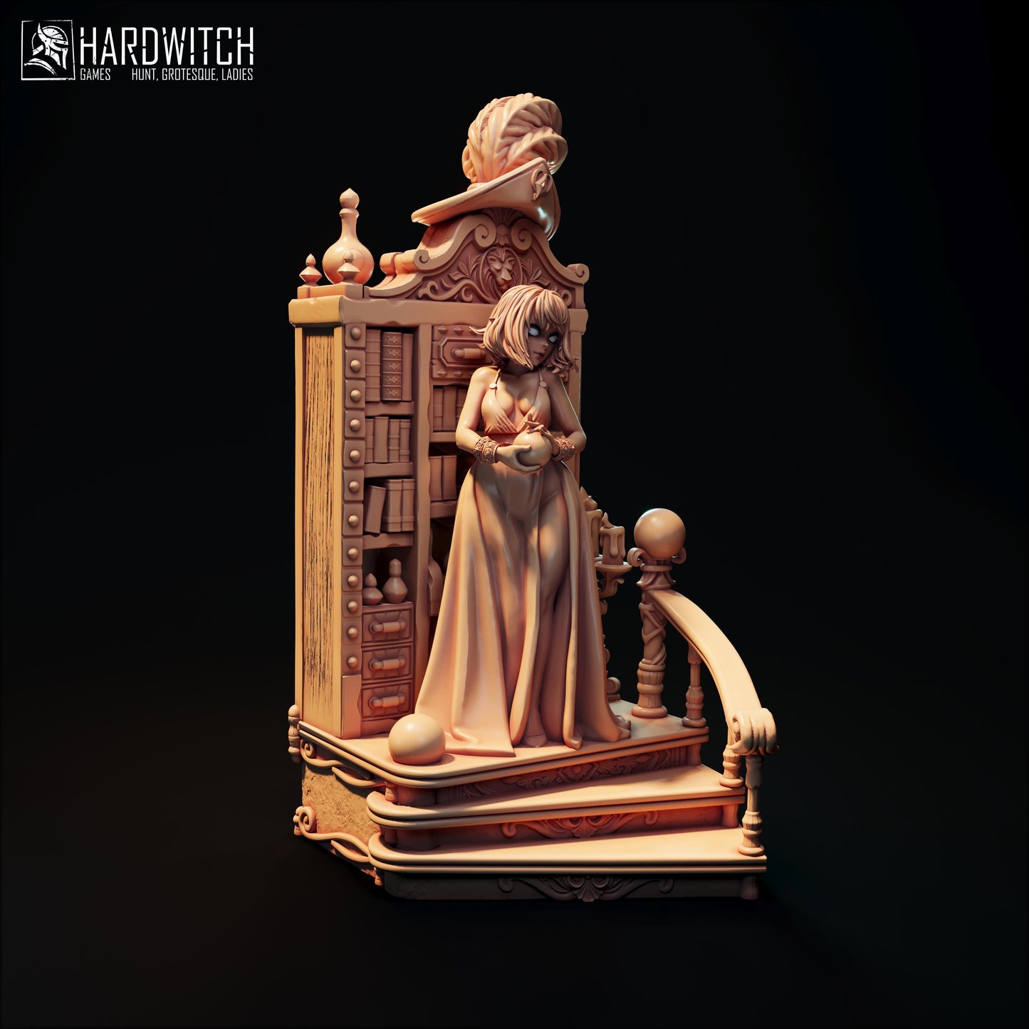 Vaitrin Morn Miniature (Standard & NSFW) - 28mm / 32mm / 36mm / 75mm - HardWitch Games - Resin Printed Figure for TTRPGs and Board Games