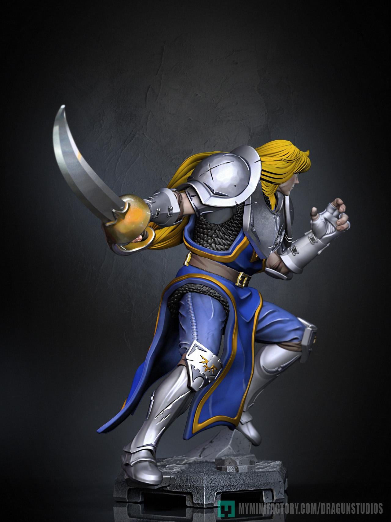 Lancelot v2 Miniature - 28mm / 32mm / 36mm / 75mm - DraGun - Resin Printed Figure for TTRPGs and Board Games