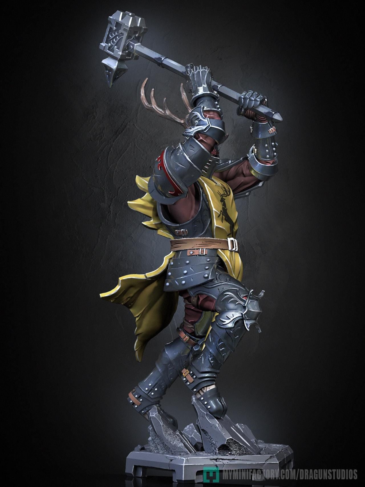 Storm End Lord Miniature - 28mm / 32mm / 36mm / 75mm - DraGun - Resin Printed Figure for TTRPGs and Board Games