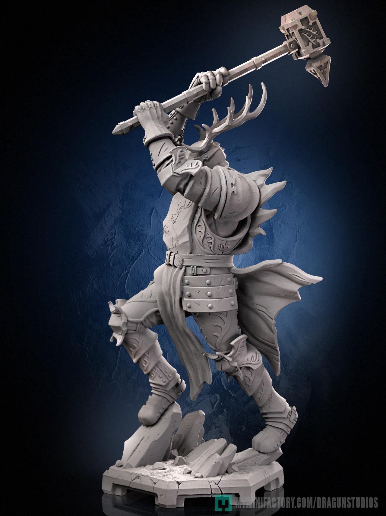 Storm End Lord Miniature - 28mm / 32mm / 36mm / 75mm - DraGun - Resin Printed Figure for TTRPGs and Board Games