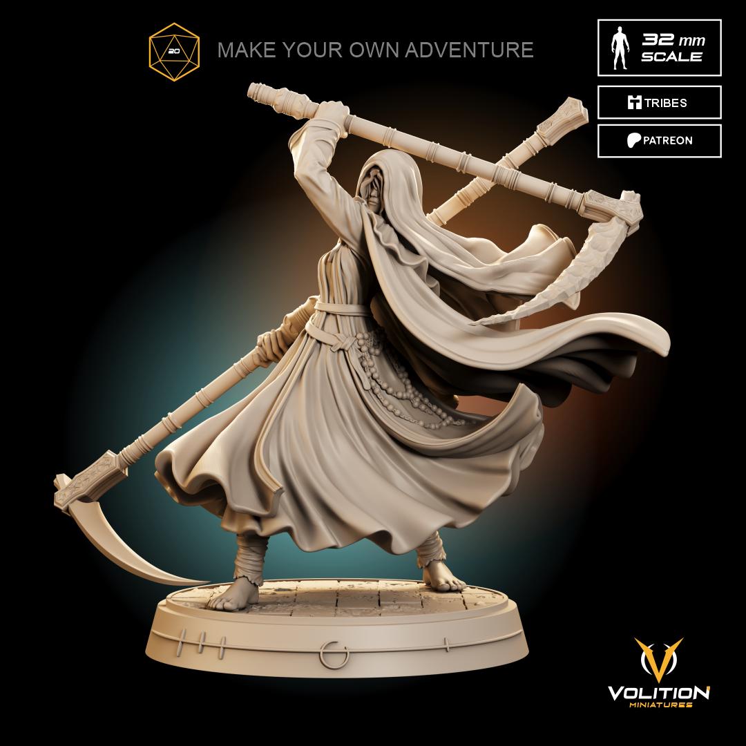 Frost Nun Figure - 28mm / 32mm / 36mm / 1:10 - Volition Miniatures - Resin Printed Figurine for D&D, TTRPGs, and Board Games