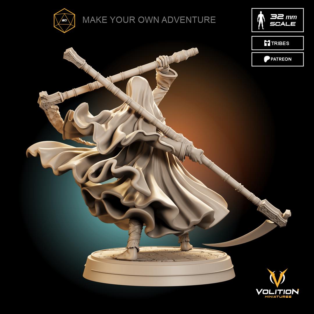 Frost Nun Figure - 28mm / 32mm / 36mm / 1:10 - Volition Miniatures - Resin Printed Figurine for D&D, TTRPGs, and Board Games