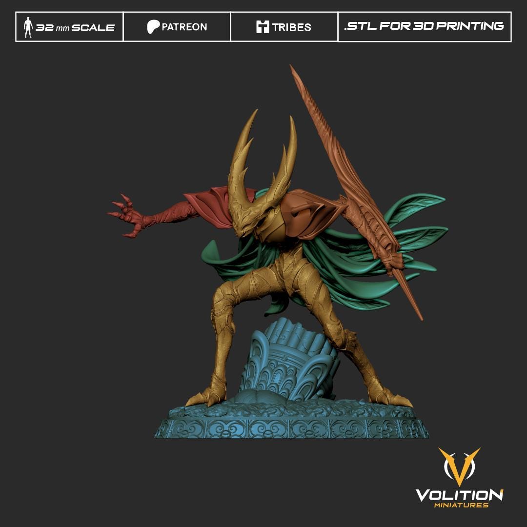 Unbreakable Sentinel Figure - 28mm / 32mm / 36mm / 1:10 - Volition Miniatures - Resin Printed Figurine for TTRPGs and Board Games