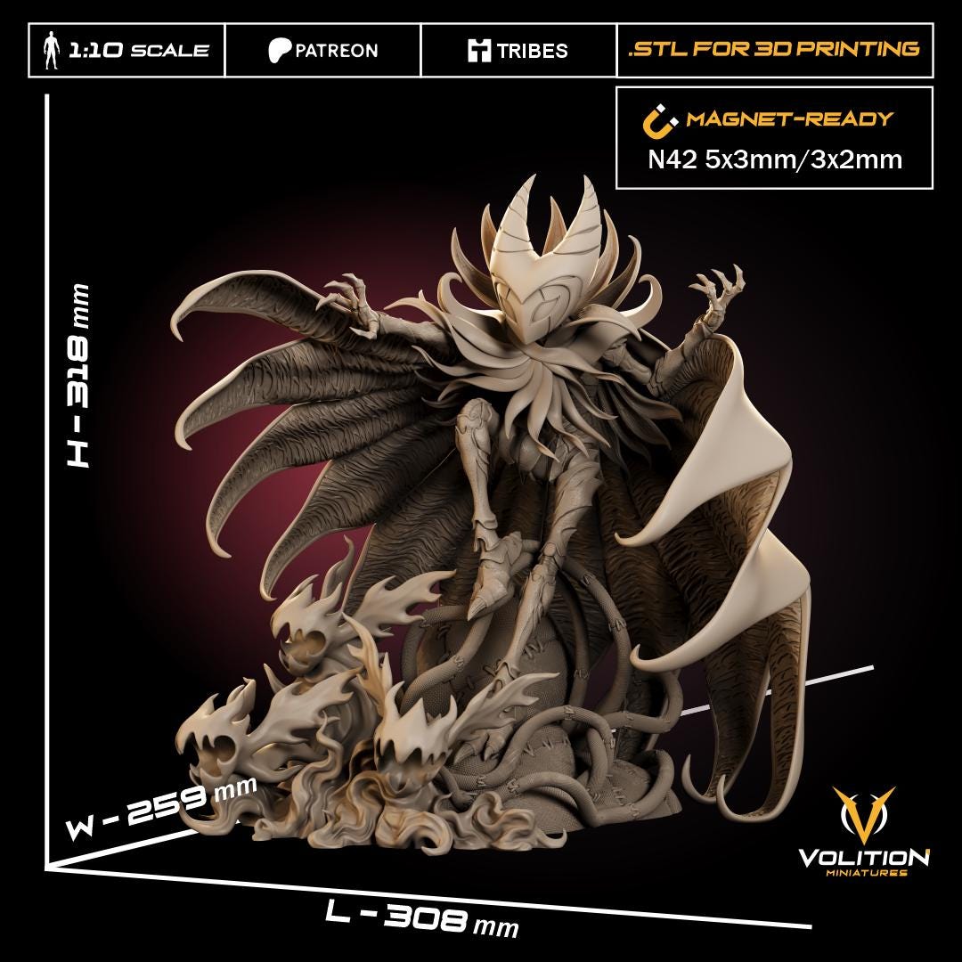King of Dark Dreams Figure - 28mm / 32mm / 36mm / 1:10 - Volition Miniatures - Resin Printed Figurine for TTRPGs and Board Games