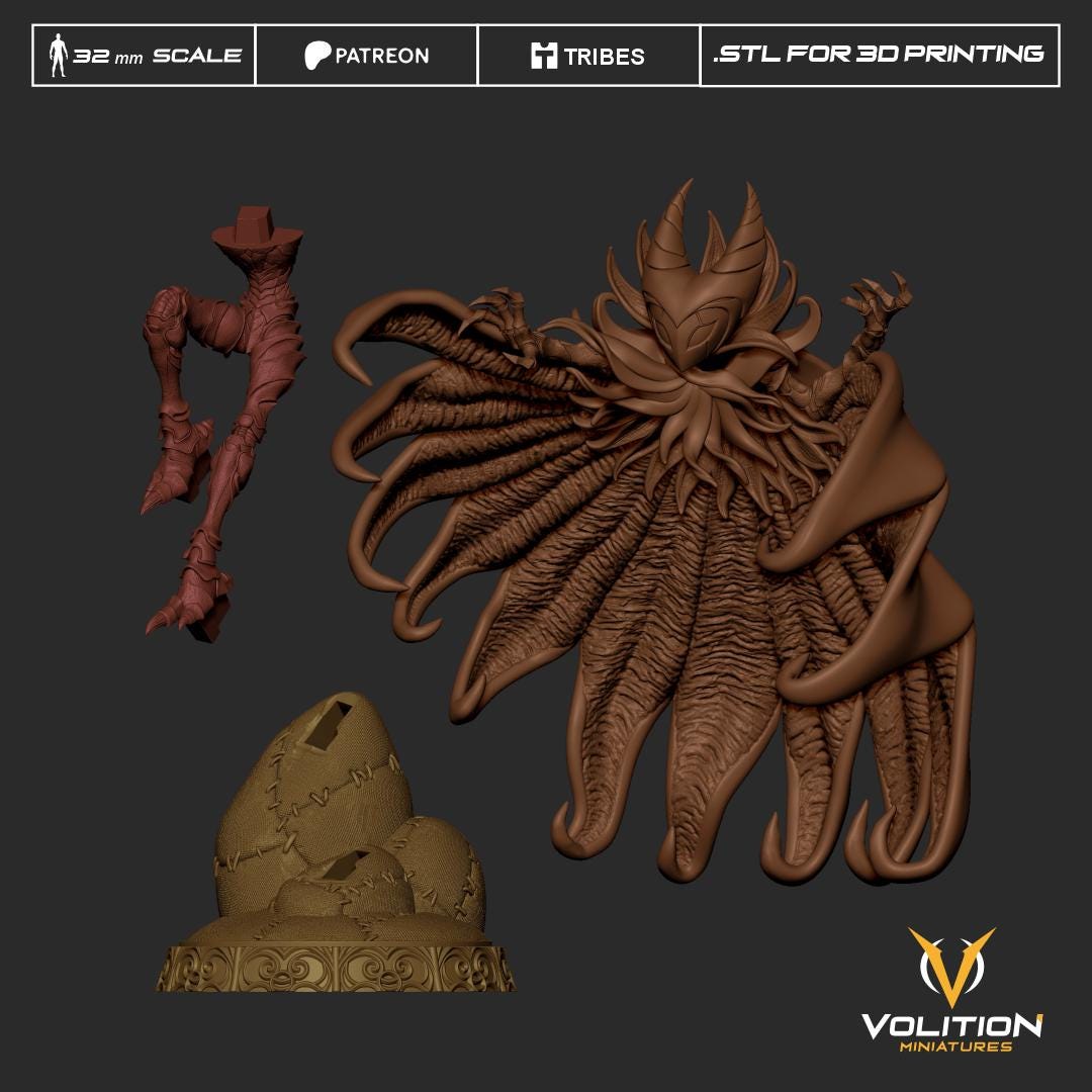 King of Dark Dreams Figure - 28mm / 32mm / 36mm / 1:10 - Volition Miniatures - Resin Printed Figurine for TTRPGs and Board Games