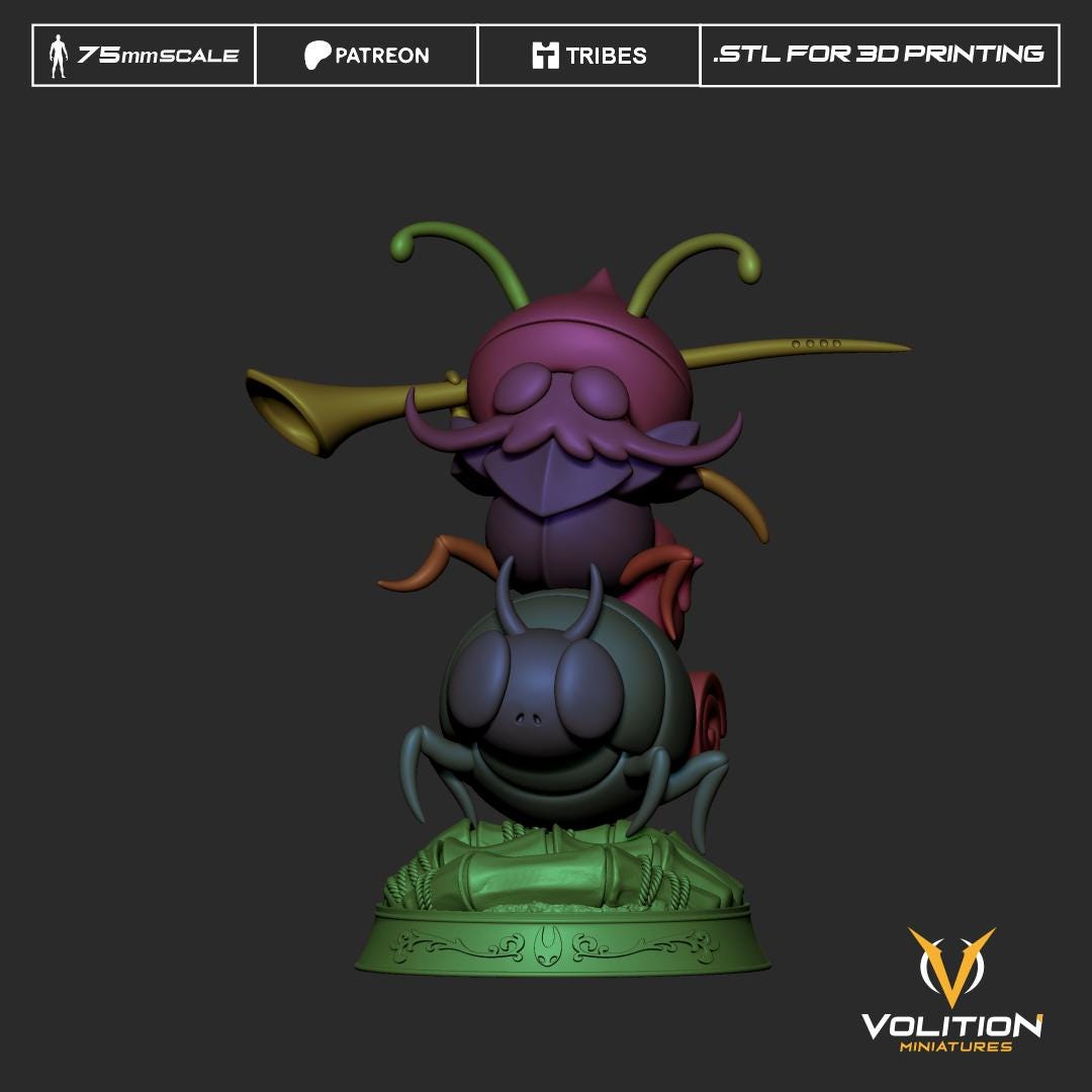Old Warrior Figure - 75mm - Volition Miniatures - Unpainted Resin Printed Figurine