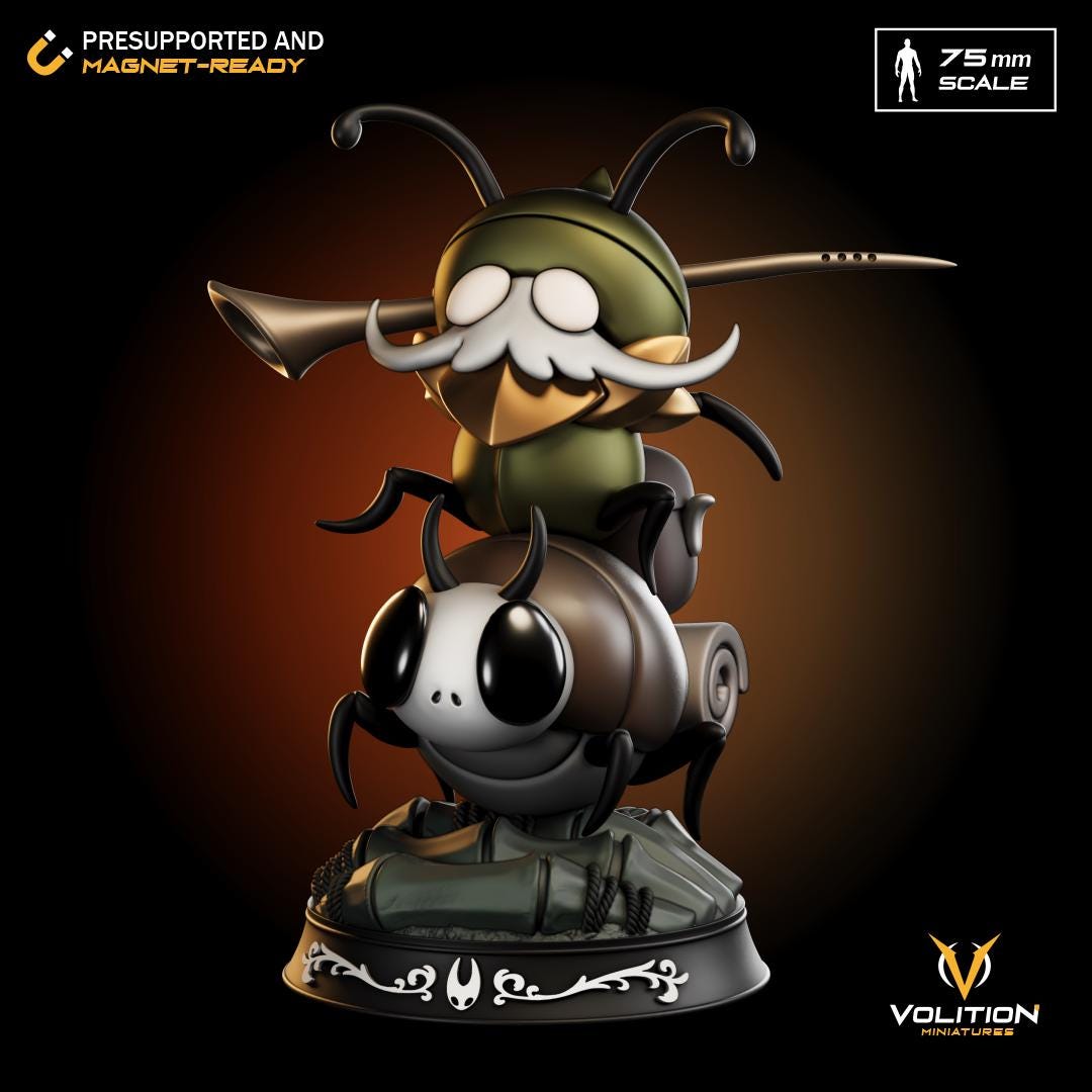 Old Warrior Figure - 75mm - Volition Miniatures - Unpainted Resin Printed Figurine