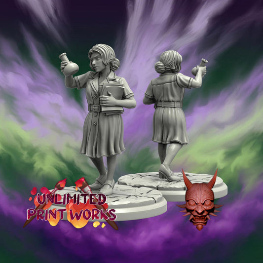 Lab Assistant Miniature - 28mm / 32mm / 36mm - Adaevy Creations - Resin Printed Figure for Arkham Horror