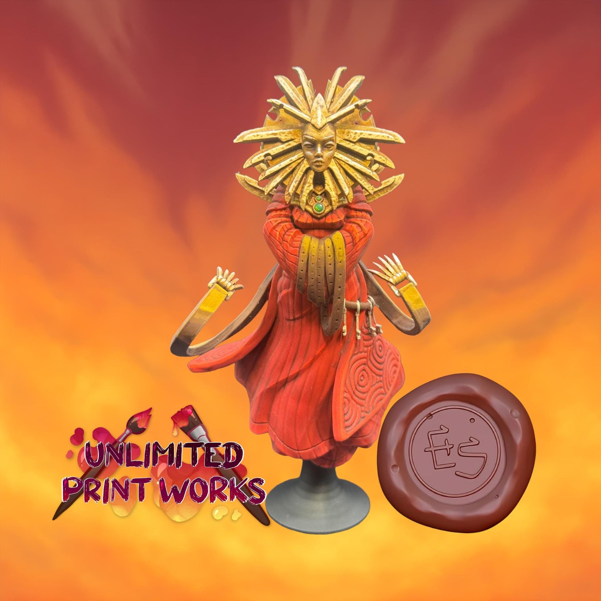 Lady of Pain Miniature - Ethan Savage Studios - Resin Printed Miniature for D&D, TTRPGs, and Board Games