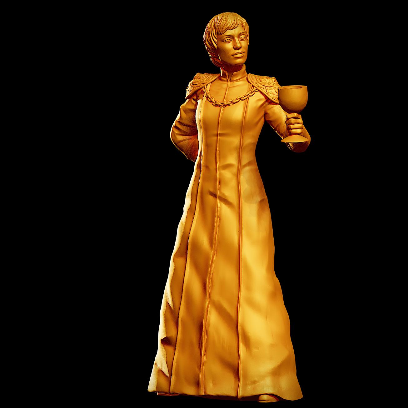 Cassira and Guardian Miniature - 28mm / 32mm / 36mm - VaultZ - Resin Printed Figures for D&D, TTRPGs, Zombicide, and Board Games