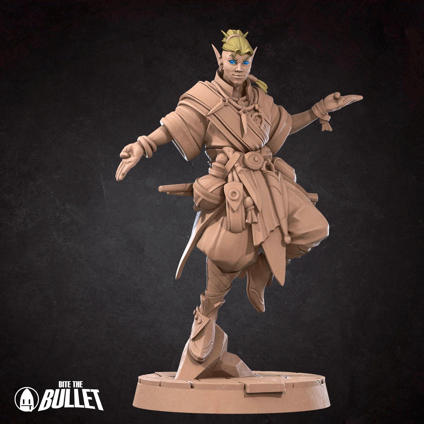 Elf Psychic Miniature - 28mm / 32mm / 36mm - Bite the Bullet - Resin Printed Figure for D&D, TTRPGs, and Board Games