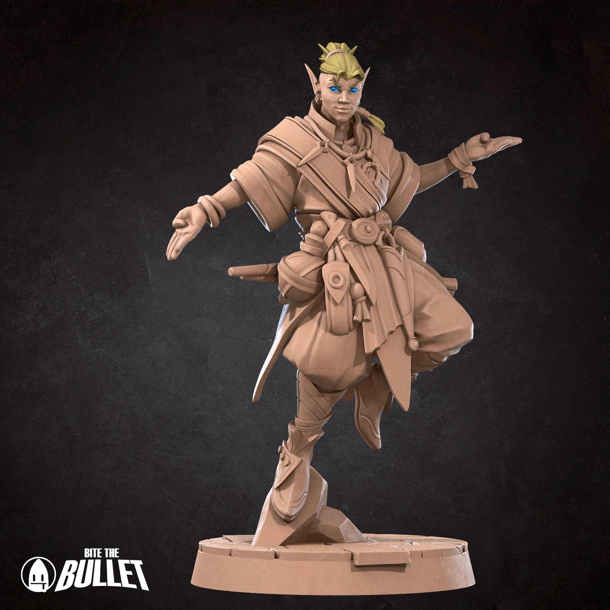 Elf Psychic Miniature - 28mm / 32mm / 36mm - Bite the Bullet - Resin Printed Figure for D&D, TTRPGs, and Board Games