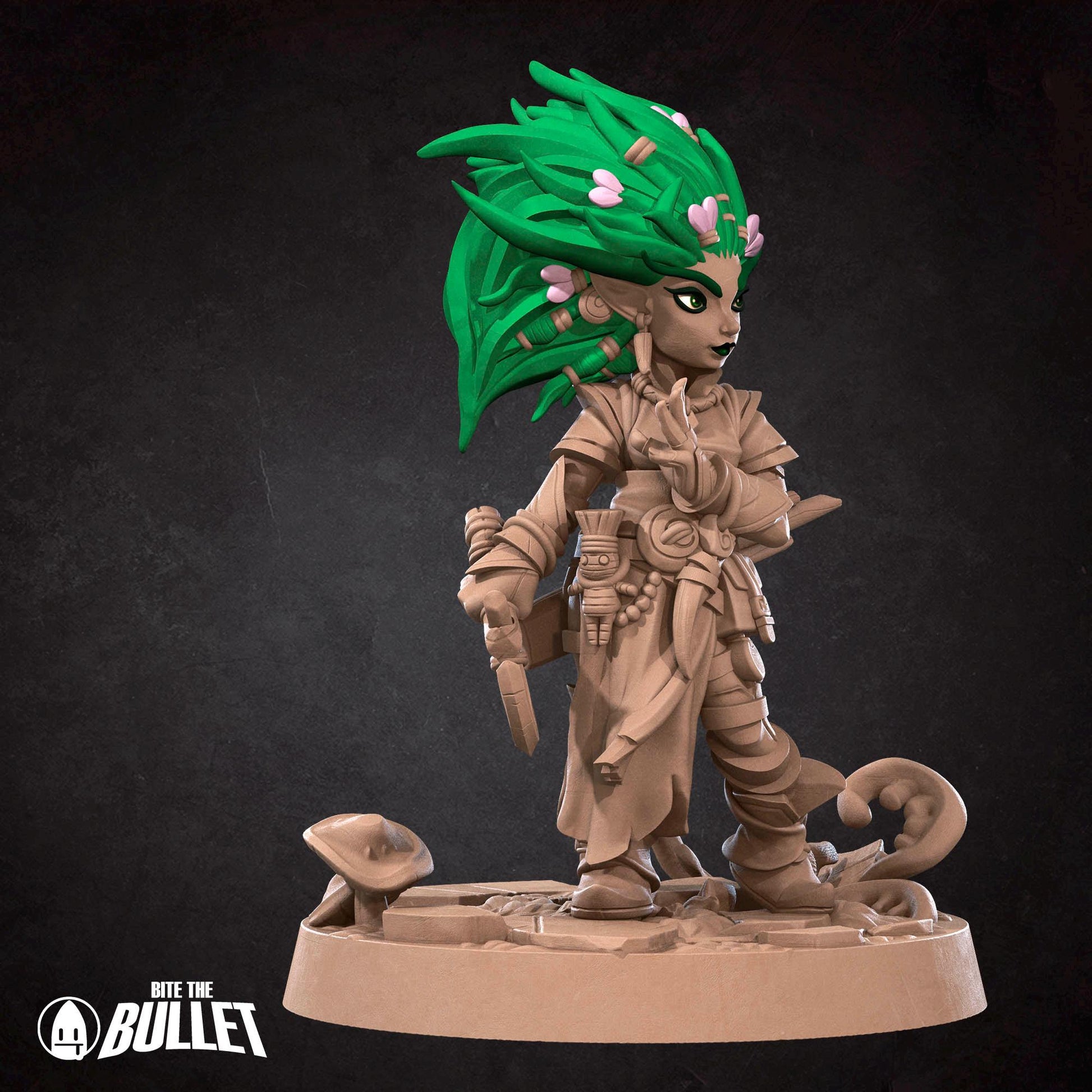 Gnome Druid Miniature - 28mm / 32mm / 36mm - Bite the Bullet - Resin Printed Figure for D&D, TTRPGs, and Board Games