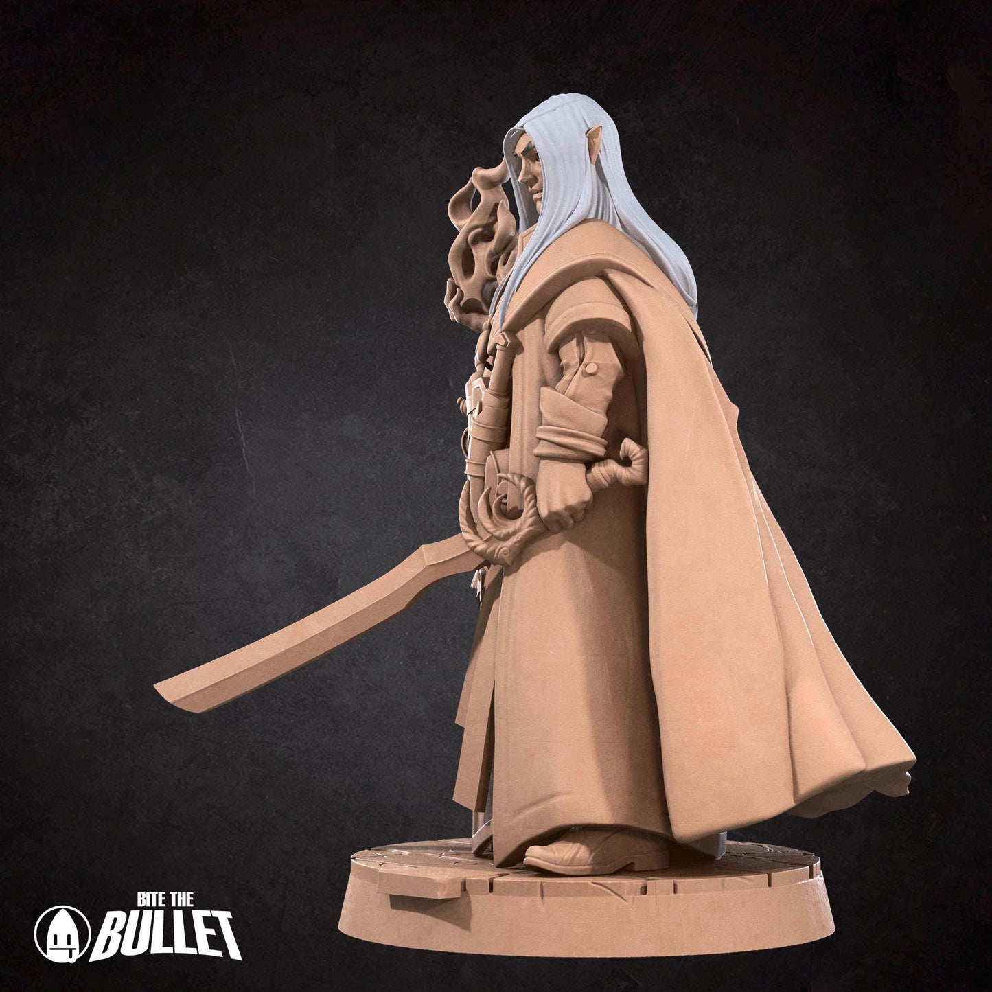 Half-Elf Magus Miniature - 28mm / 32mm / 36mm - Bite the Bullet - Resin Printed Figure for D&D, TTRPGs, and Board Games