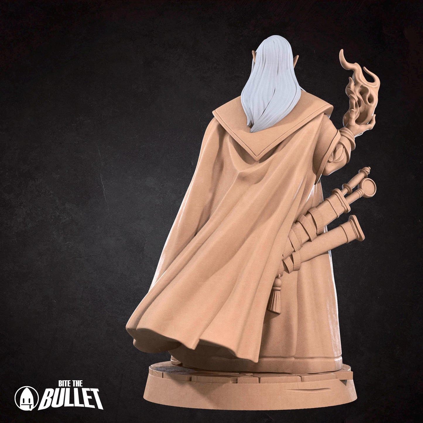 Half-Elf Magus Miniature - 28mm / 32mm / 36mm - Bite the Bullet - Resin Printed Figure for D&D, TTRPGs, and Board Games