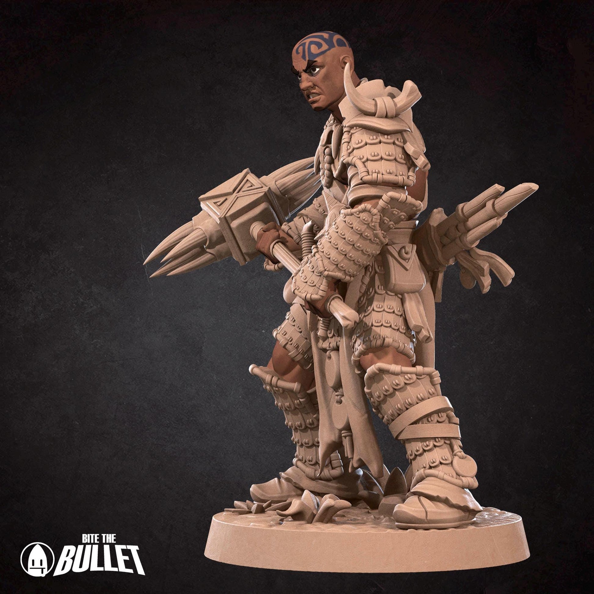 Human Bloodrager Miniature - 28mm / 32mm / 36mm - Bite the Bullet - Resin Printed Figure for D&D, TTRPGs, and Board Games