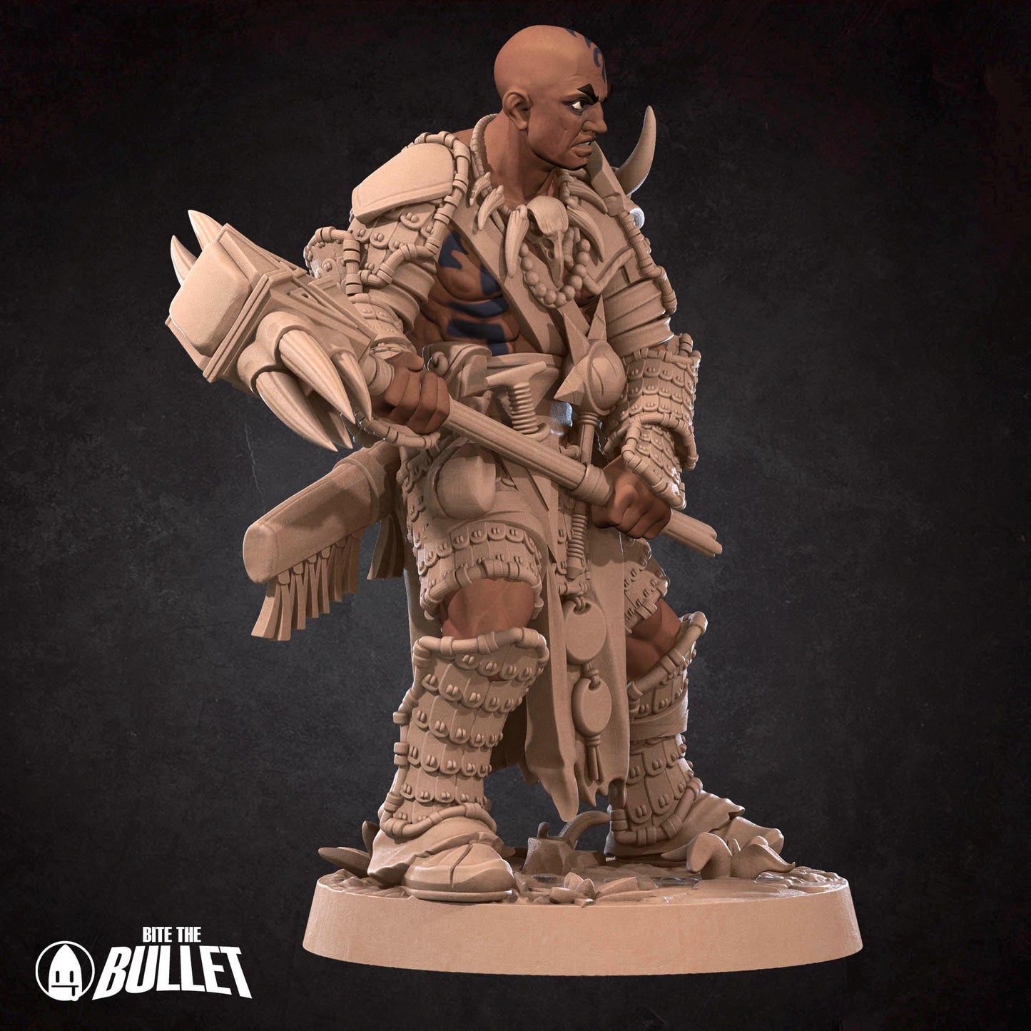 Human Bloodrager Miniature - 28mm / 32mm / 36mm - Bite the Bullet - Resin Printed Figure for D&D, TTRPGs, and Board Games